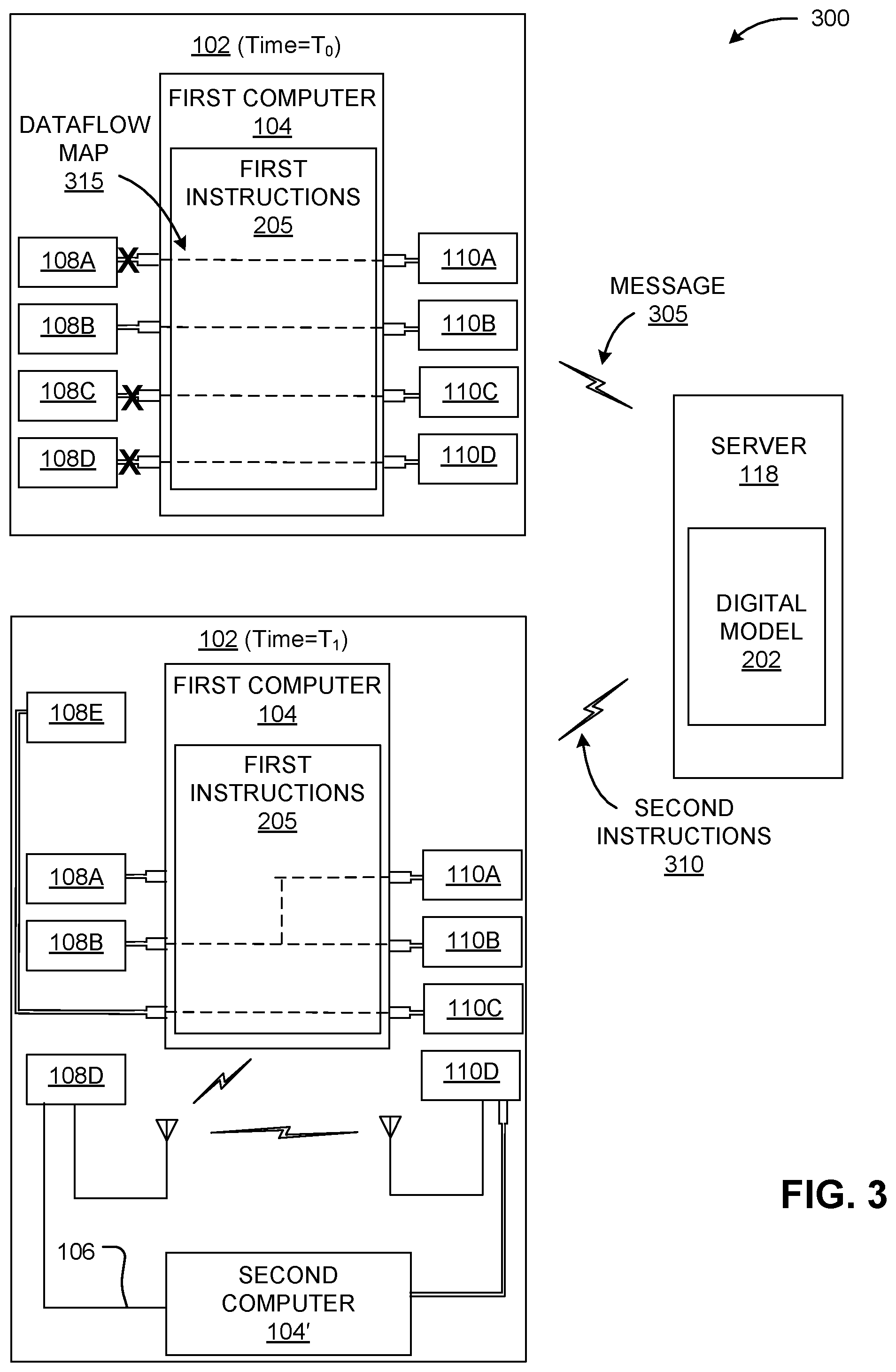 Patent US12351196 Figure 3 – Real-time digital modeling