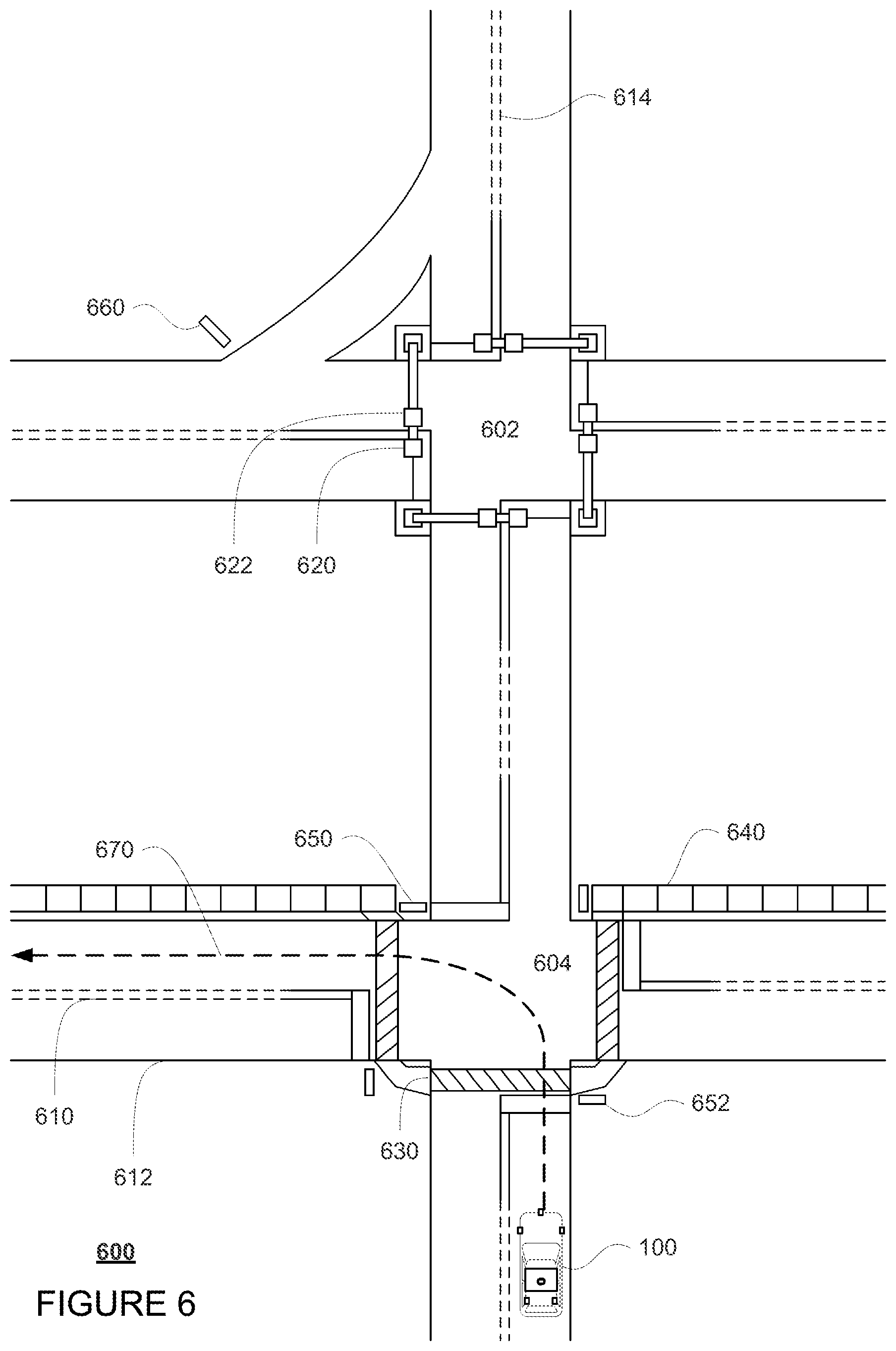 Patent US12351198 Figure 6 – Adjusting timing of actuation commands to account for fixed and variable delays in autonomous driving control of vehicles