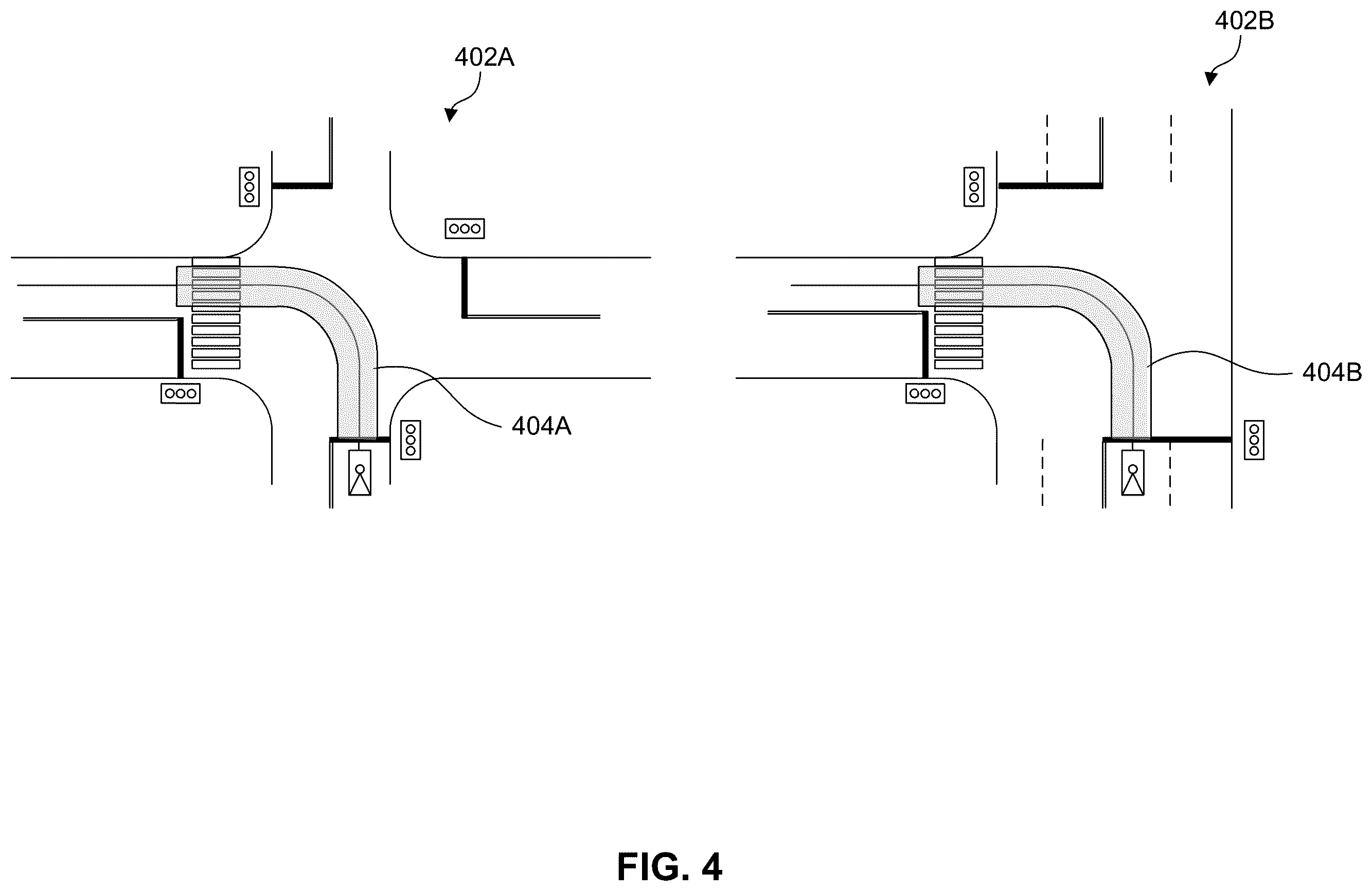 Patent US12351205 Figure 4 – Lane segment clustering using hybrid distance metrics