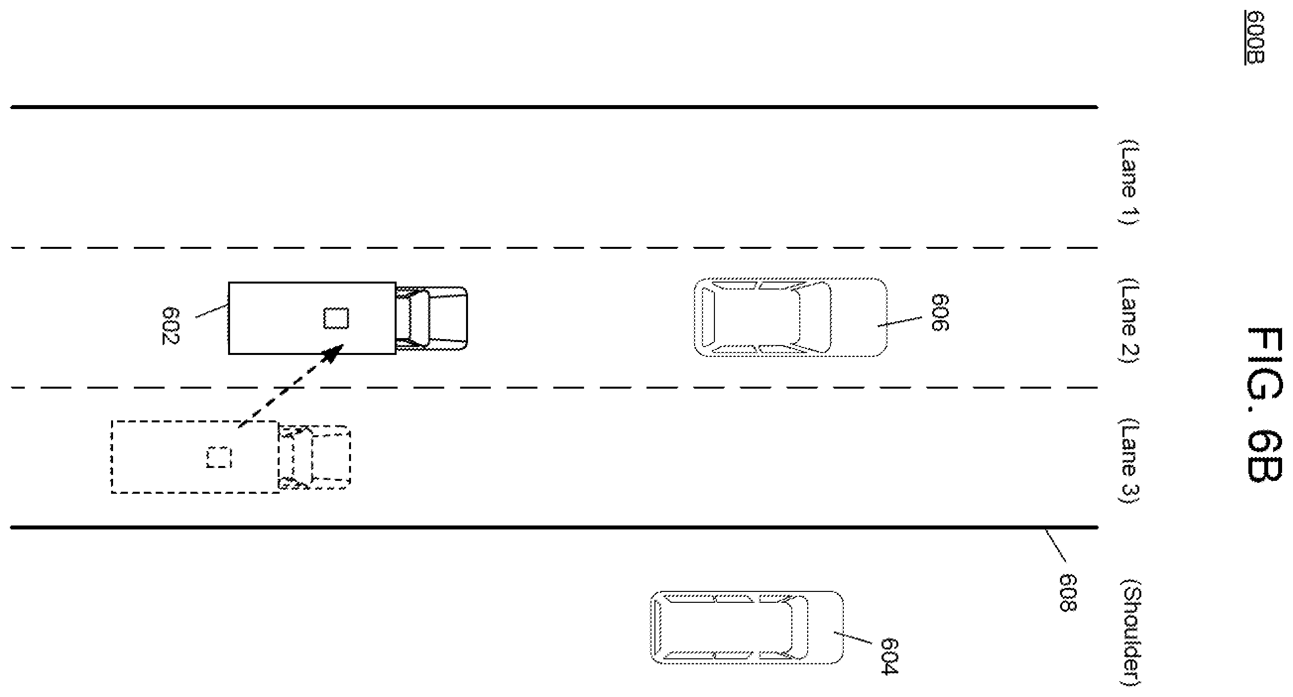Patent US12351212 Figure 9 – Lane change determination for vehicle on shoulder
