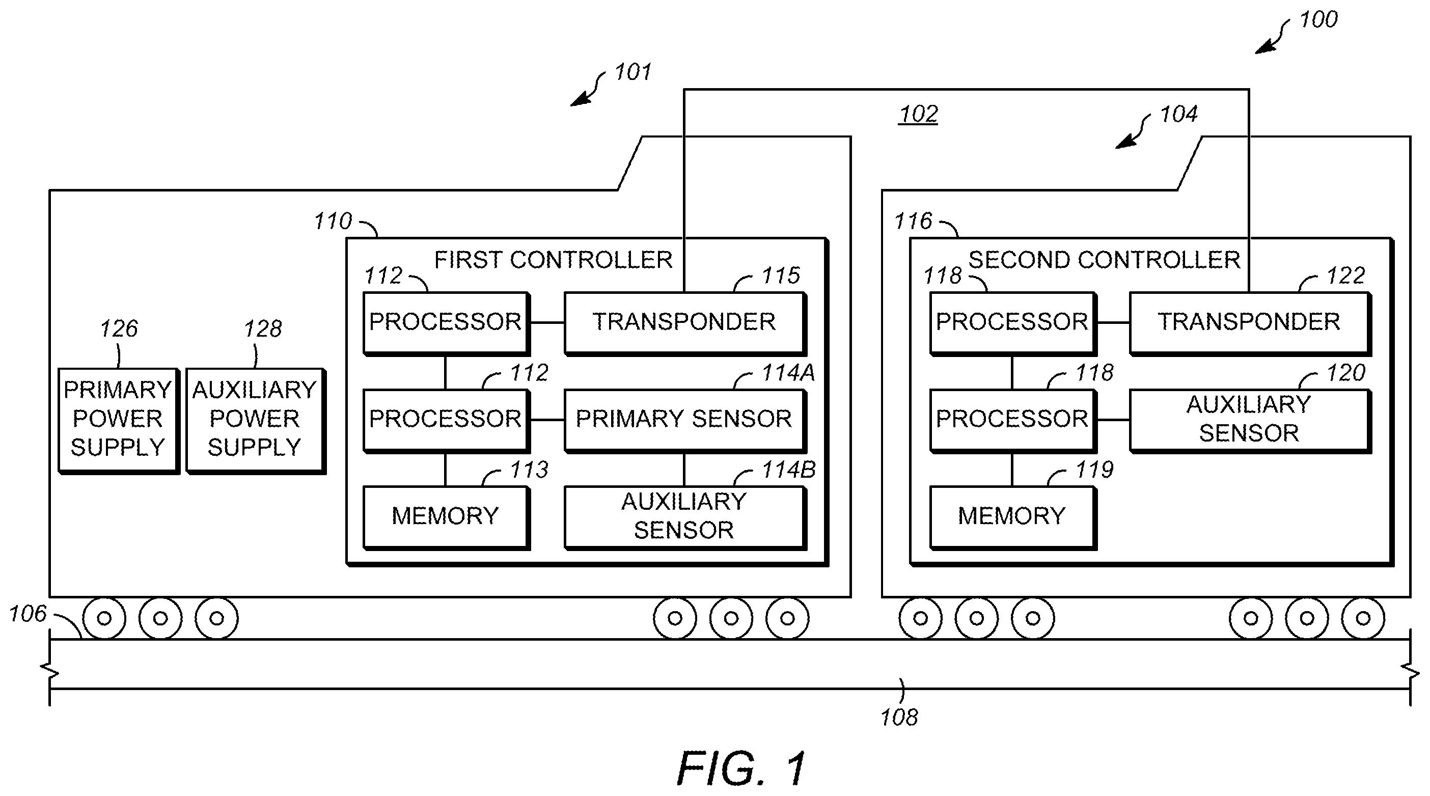 Patent US12351217 Figure 1 – Vehicle system with second power source