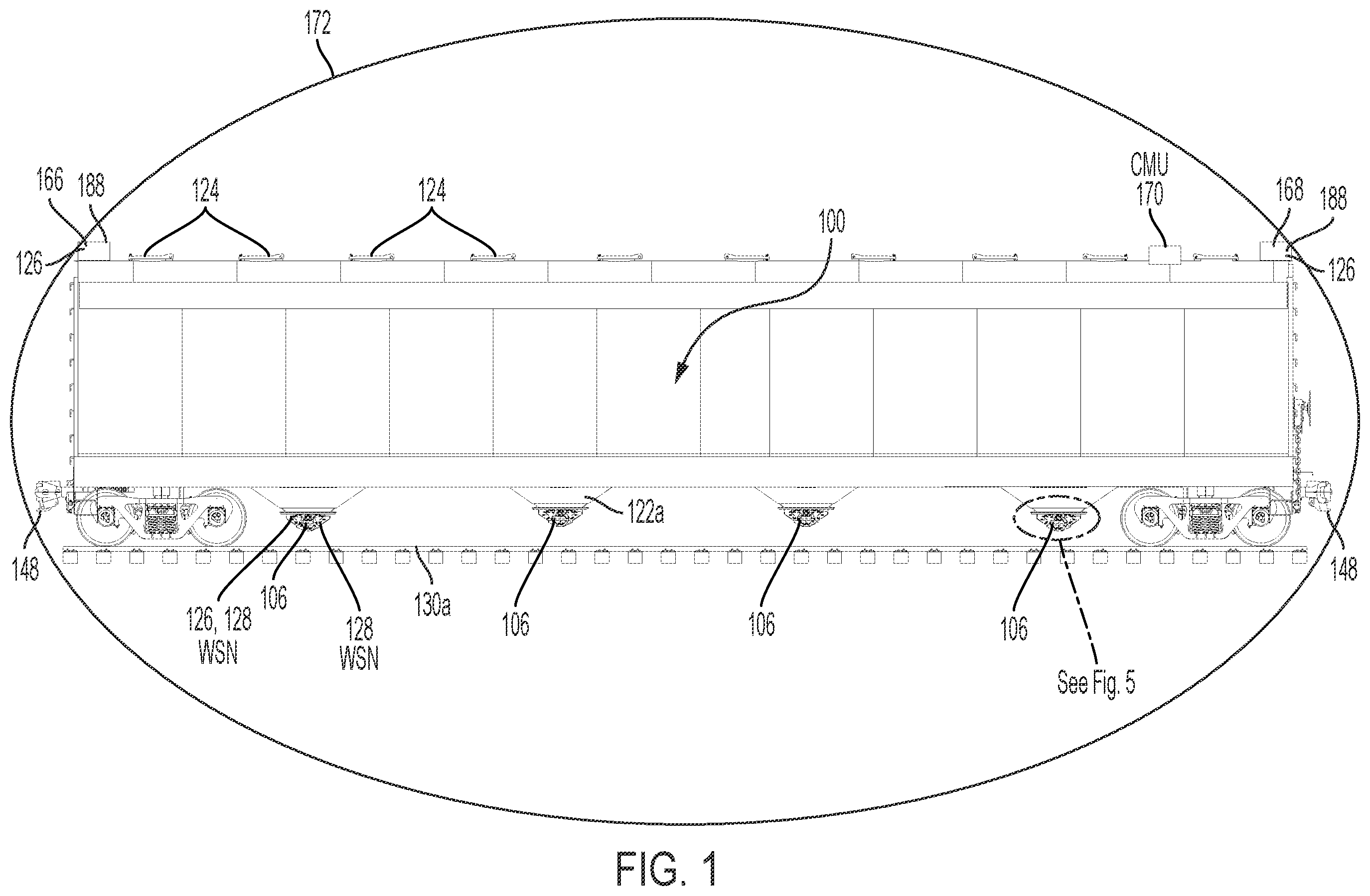 Patent US12351218 Figure 1 – Discharge gate sensing method, system and assembly