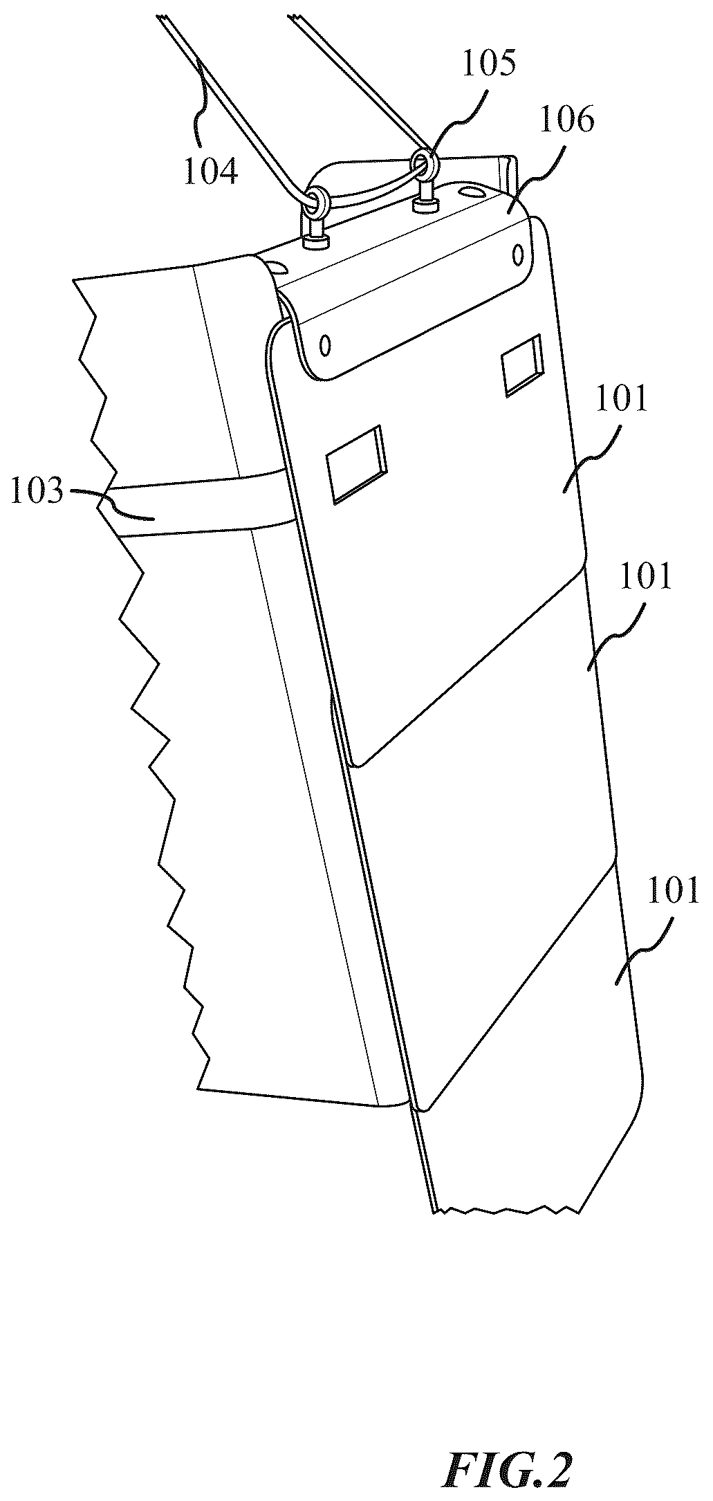 Patent US12351224 Figure 2 – Modular fish scale sled