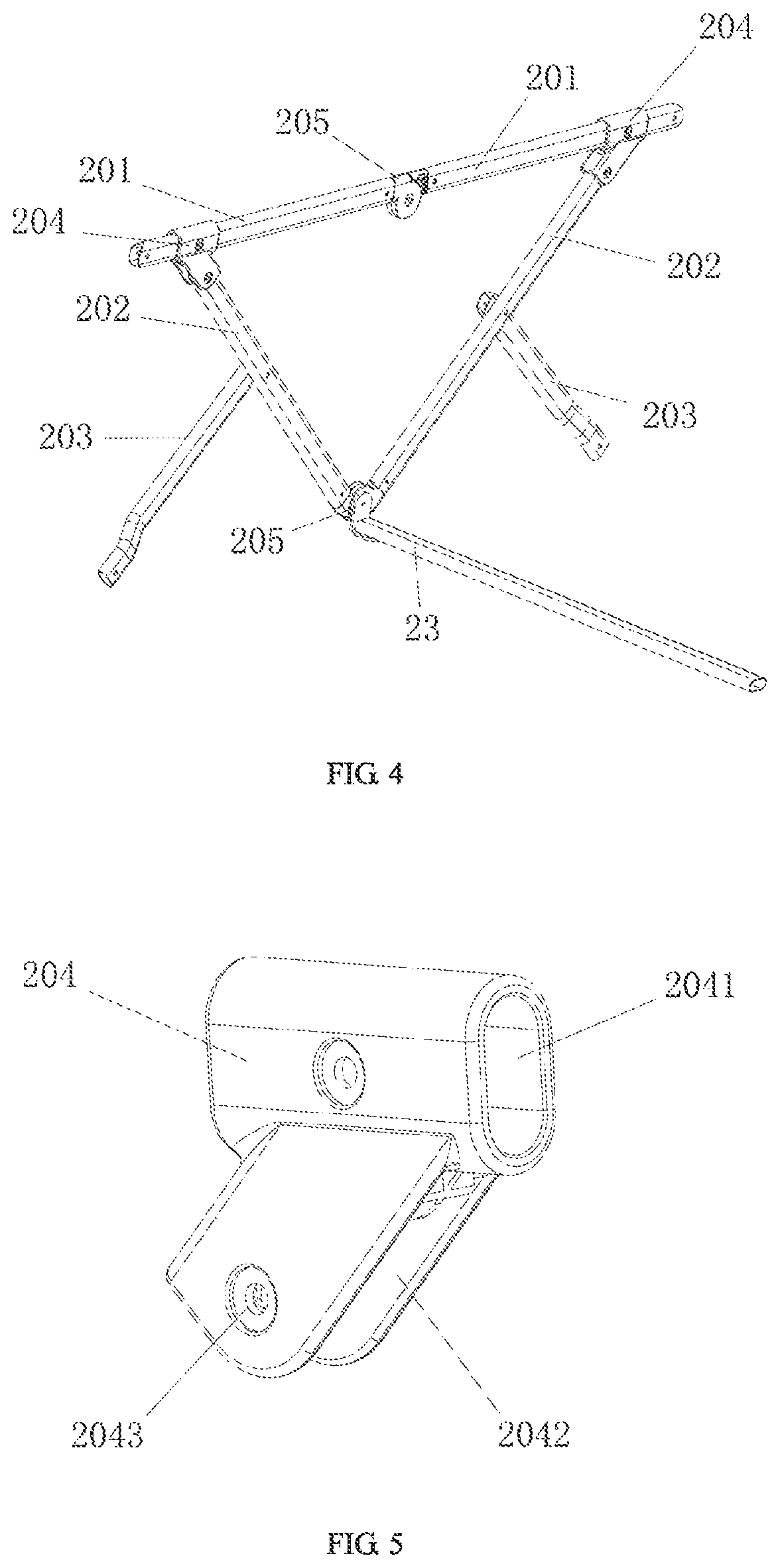 Patent US12351225 Figure 4 – Baby trailer with convenient storage