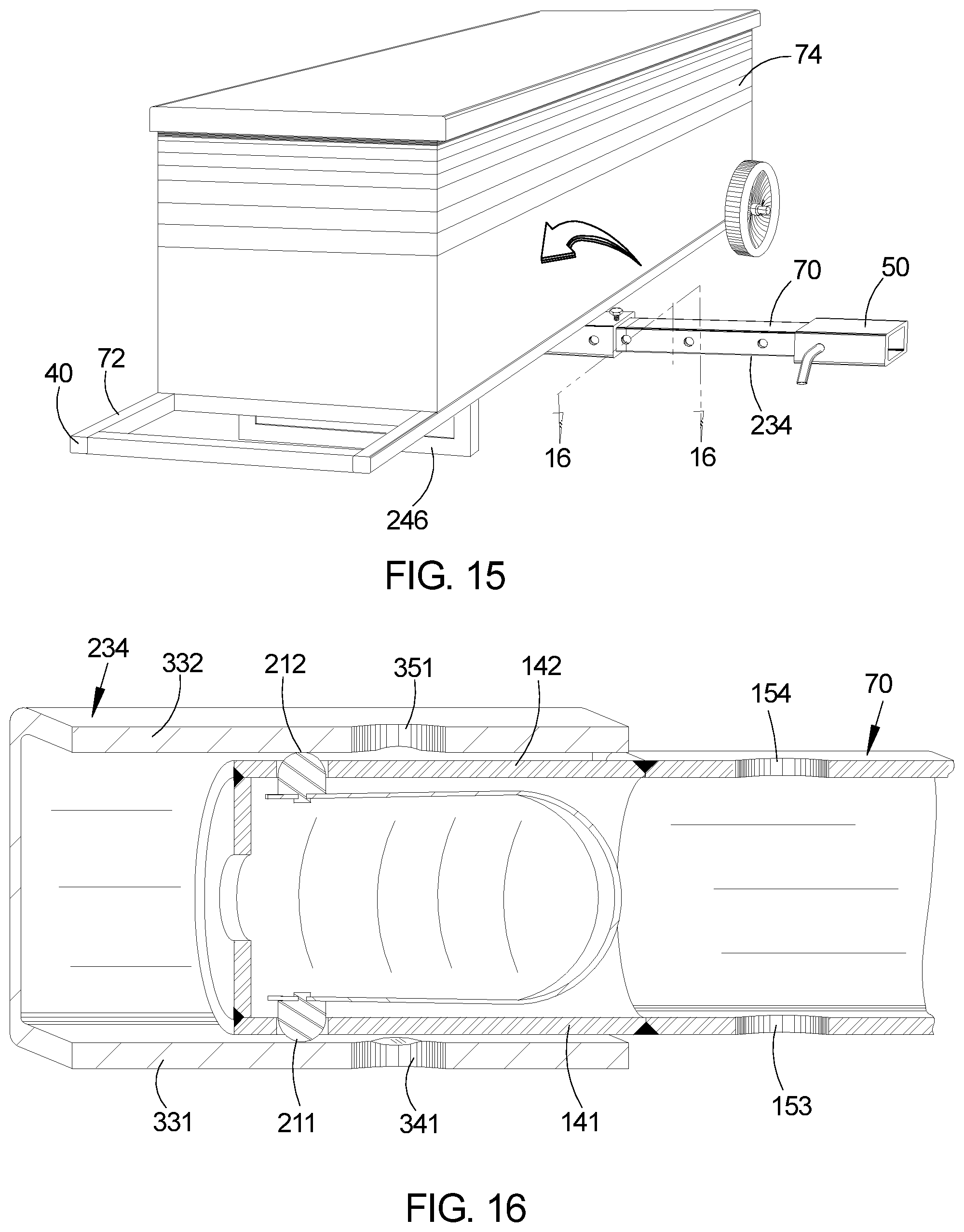 Patent US12351227 Figure 10 – Cargo hauling assembly and method of utilizing the cargo hauling assembly on a vehicle