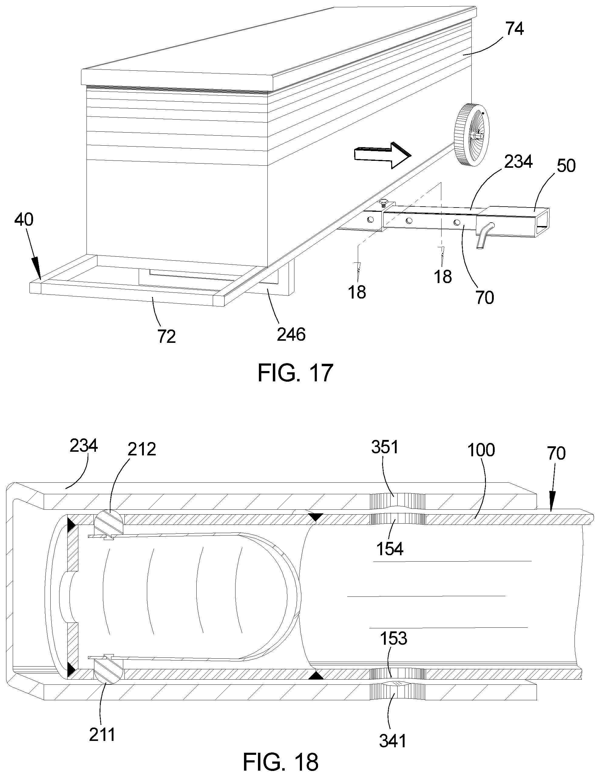 Patent US12351227 Figure 11 – Cargo hauling assembly and method of utilizing the cargo hauling assembly on a vehicle
