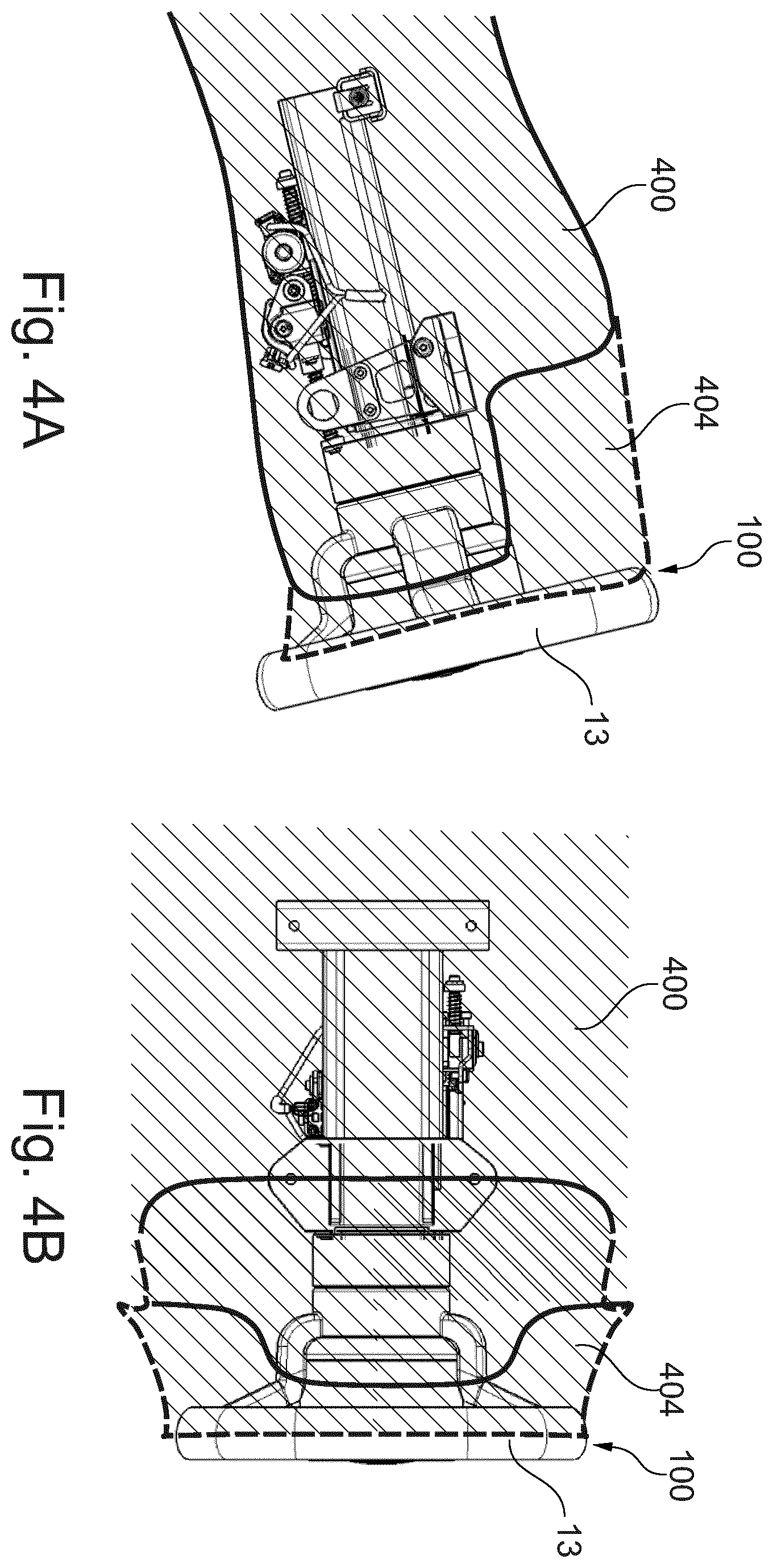 Patent US12351232 Figure 4 – Retractable steering wheel arrangement with non-planar steering wheel rim