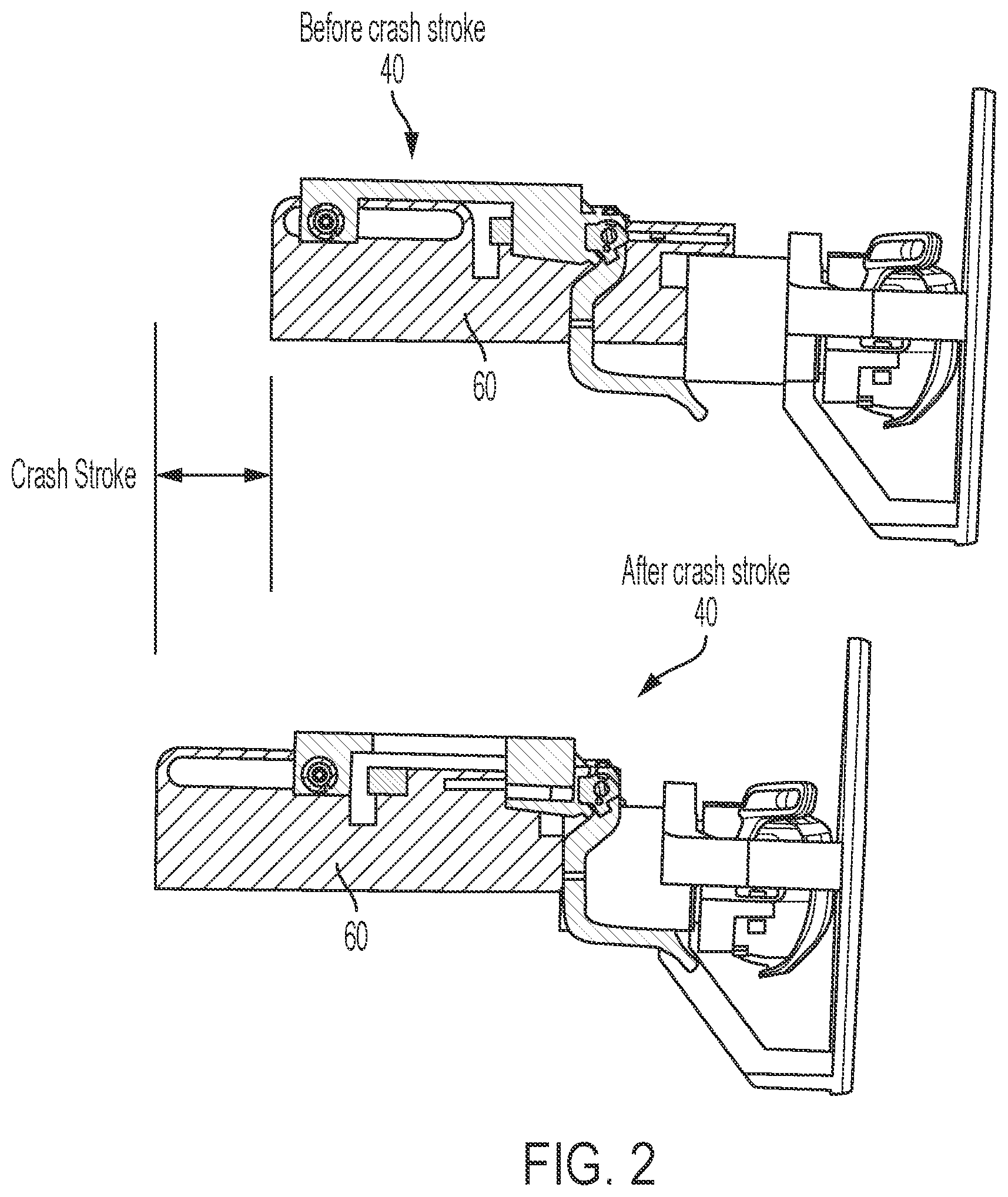 Patent US12351233 Figure 2 – Steer by wire steering column with stationary wheel hub