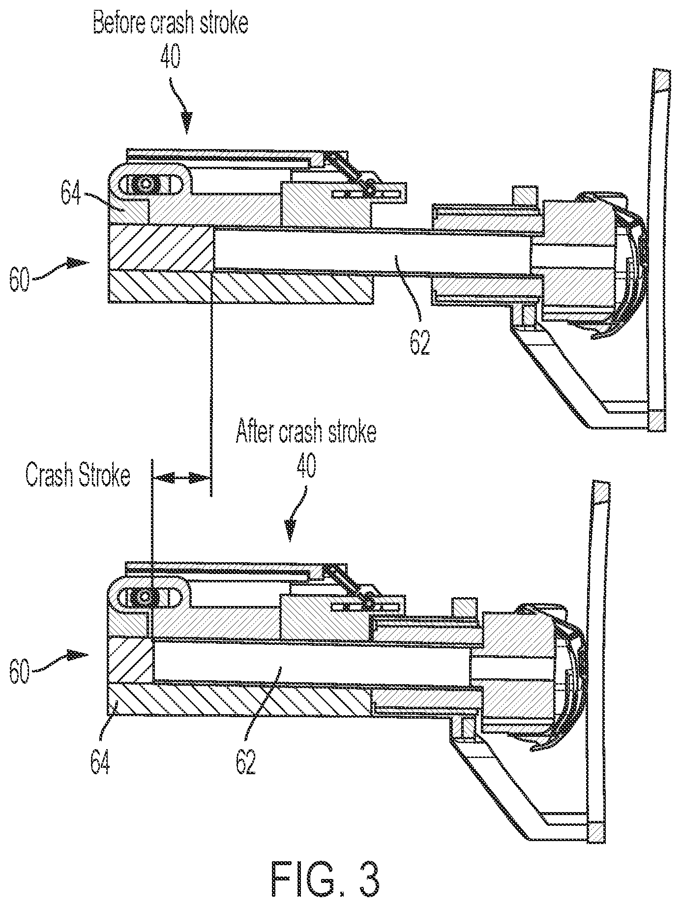 Patent US12351233 Figure 3 – Steer by wire steering column with stationary wheel hub