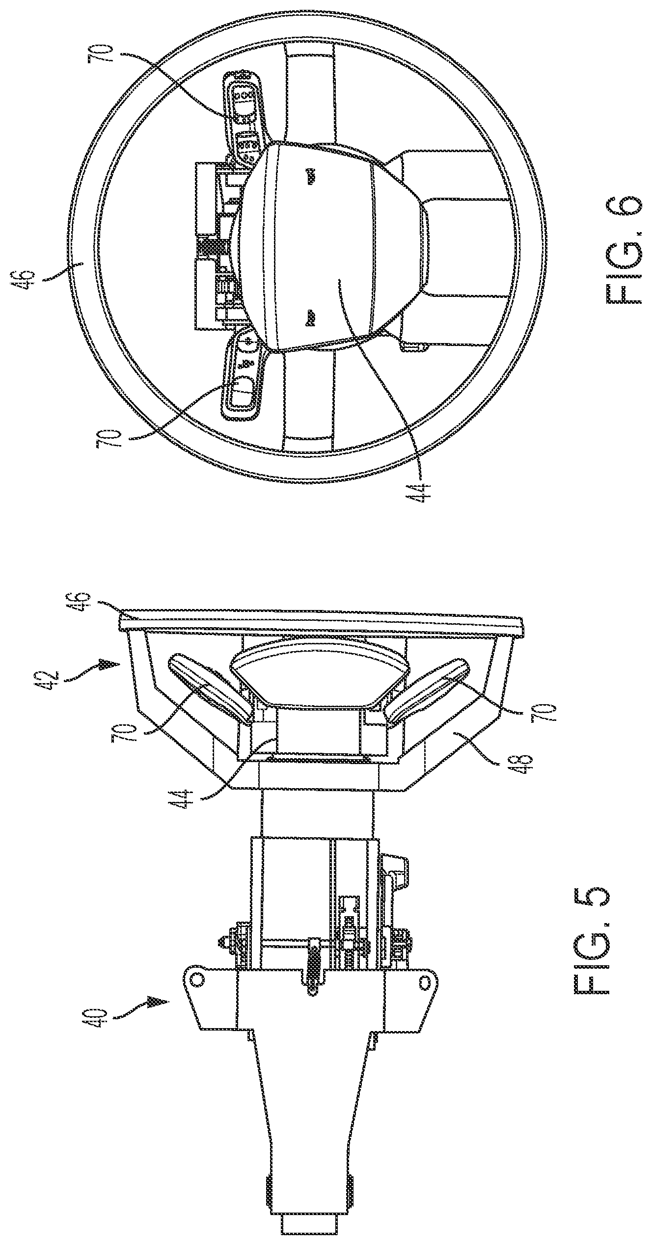 Patent US12351233 Figure 5 – Steer by wire steering column with stationary wheel hub