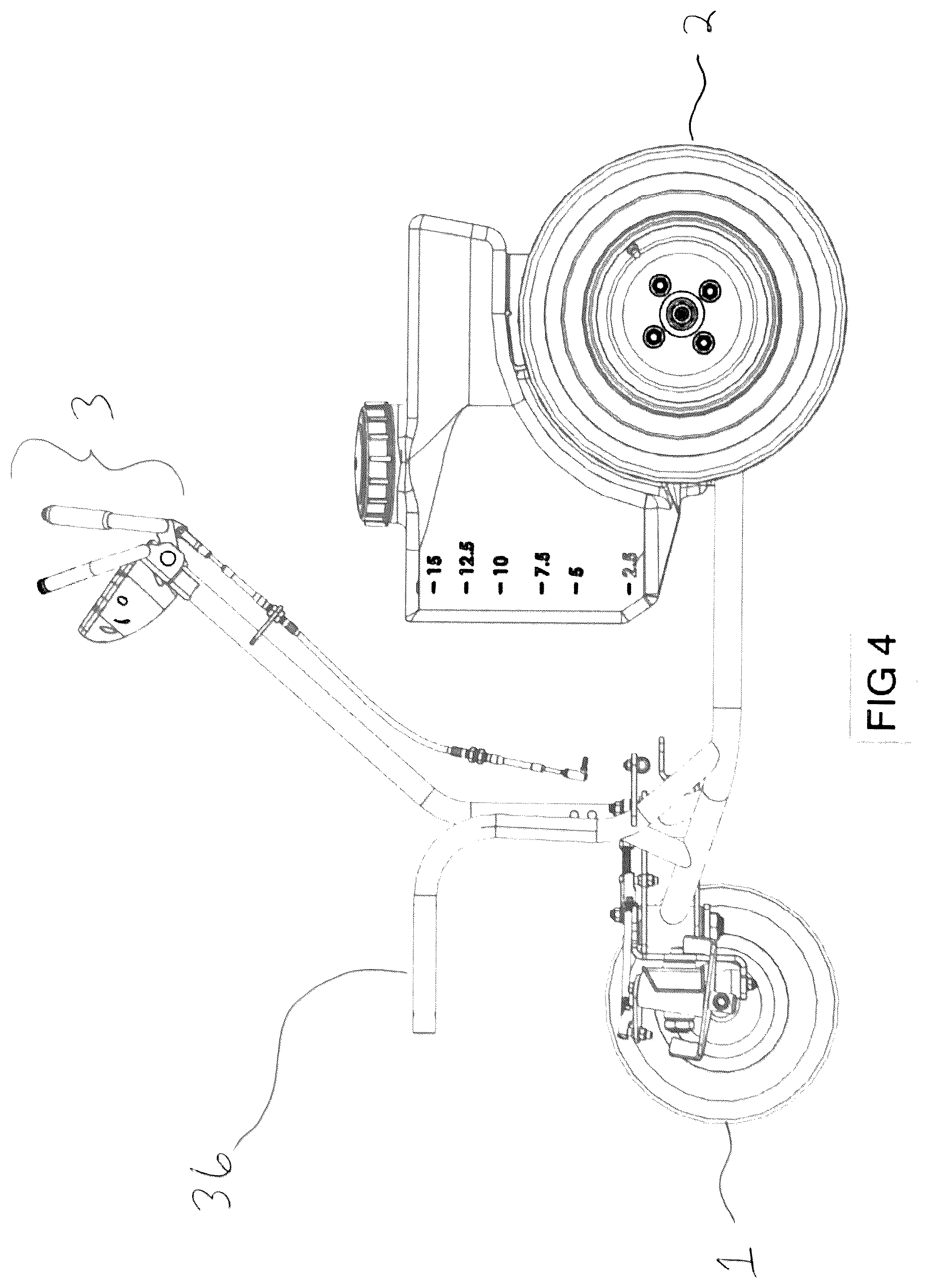 Patent US12351235 Figure 4 – Vehicle articulating and caster steering
