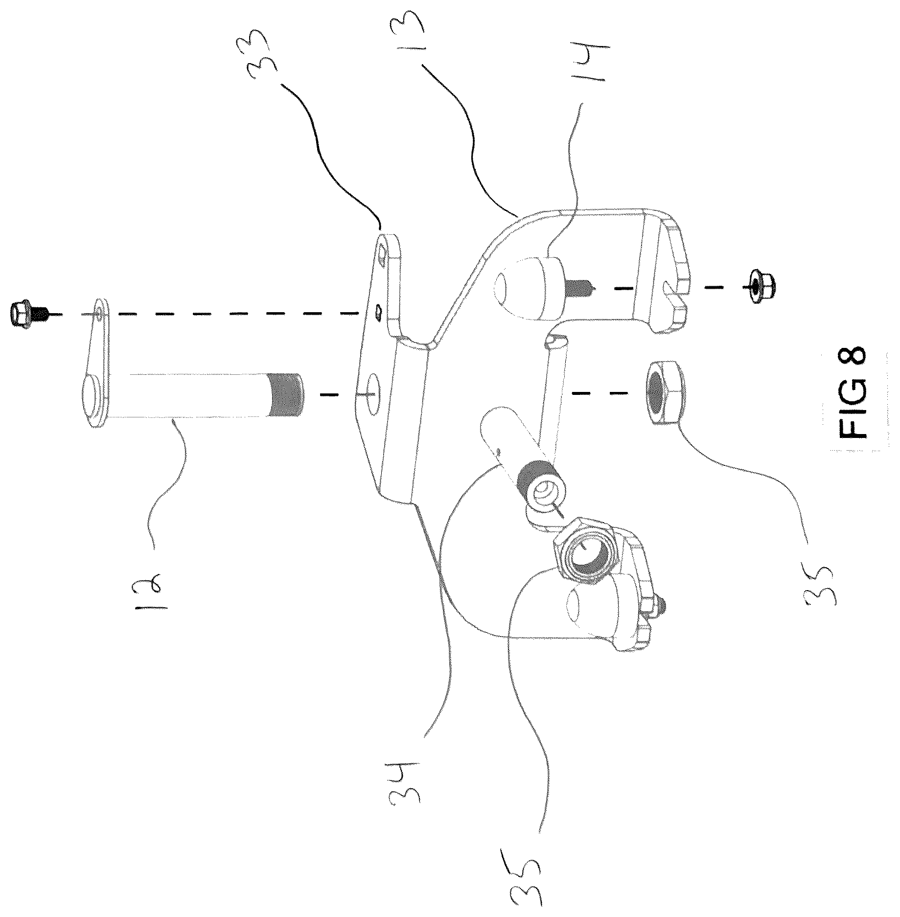 Patent US12351235 Figure 8 – Vehicle articulating and caster steering