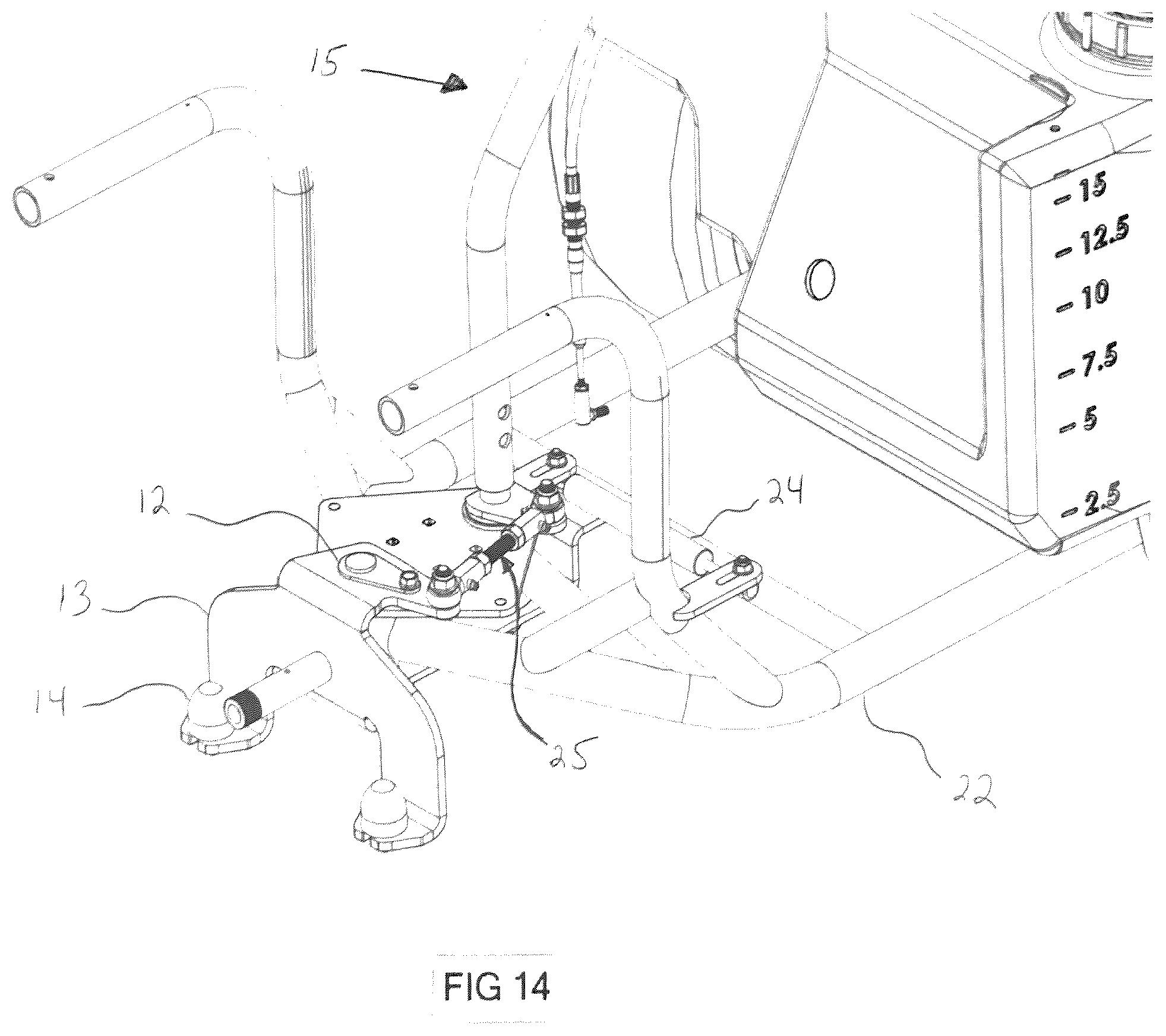 Patent US12351235 Figure 14 – Vehicle articulating and caster steering