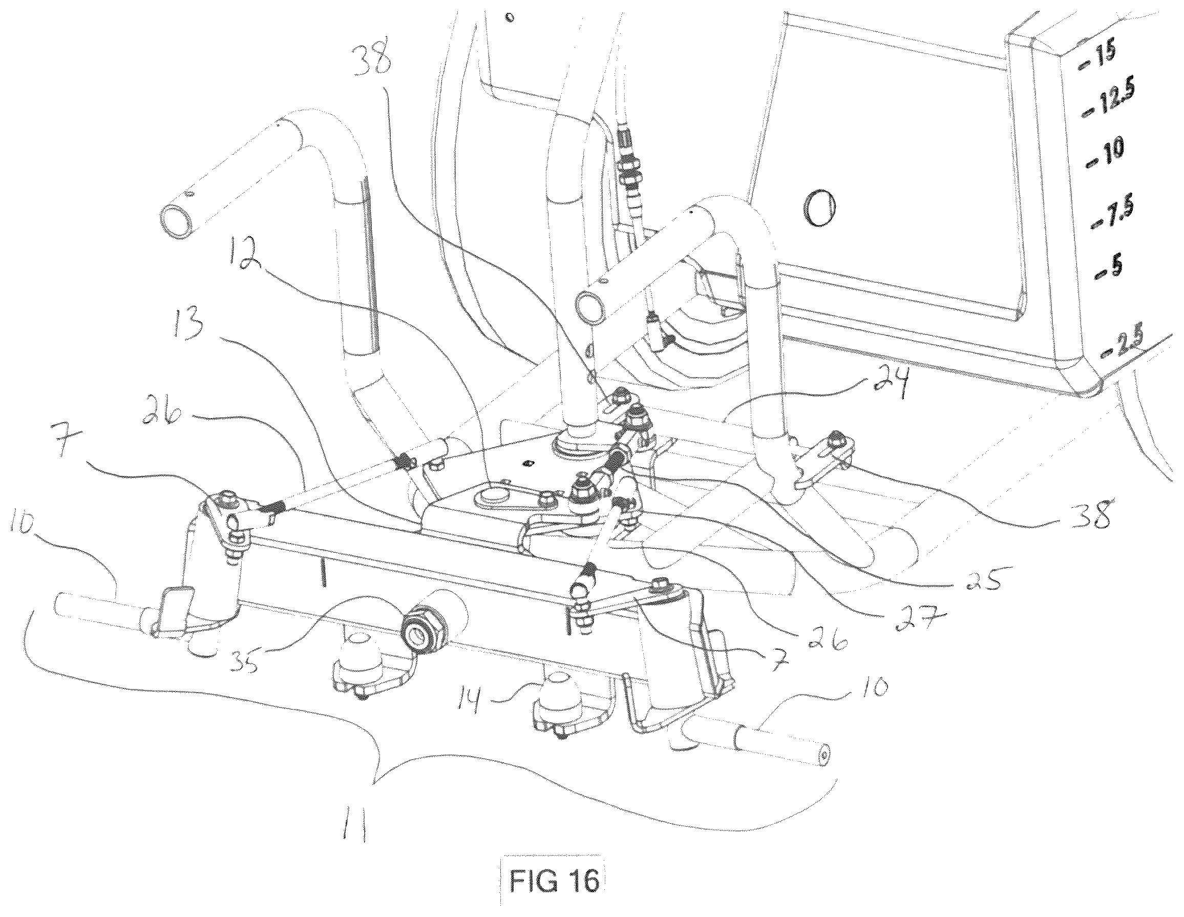 Patent US12351235 Figure 16 – Vehicle articulating and caster steering