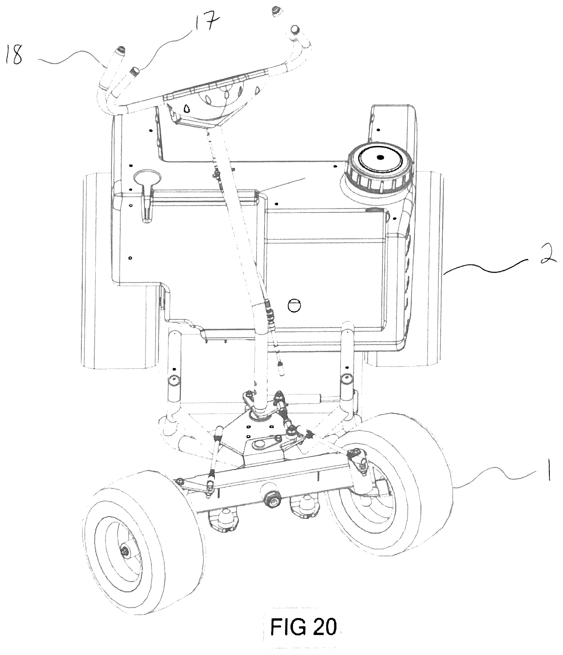 Patent US12351235 Figure 20 – Vehicle articulating and caster steering