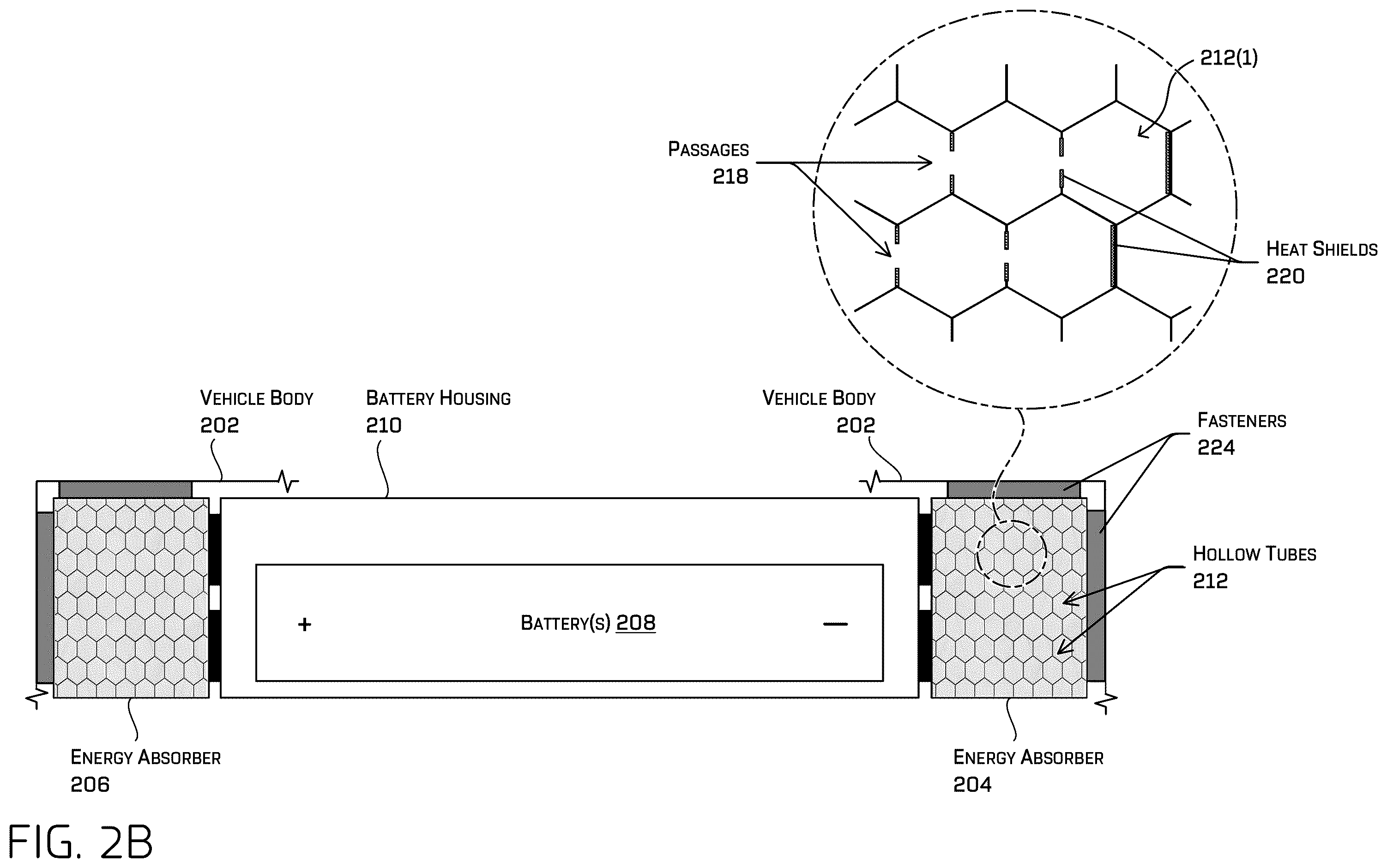 Patent US12351239 Figure 3 – Energy absorbing structure for a battery