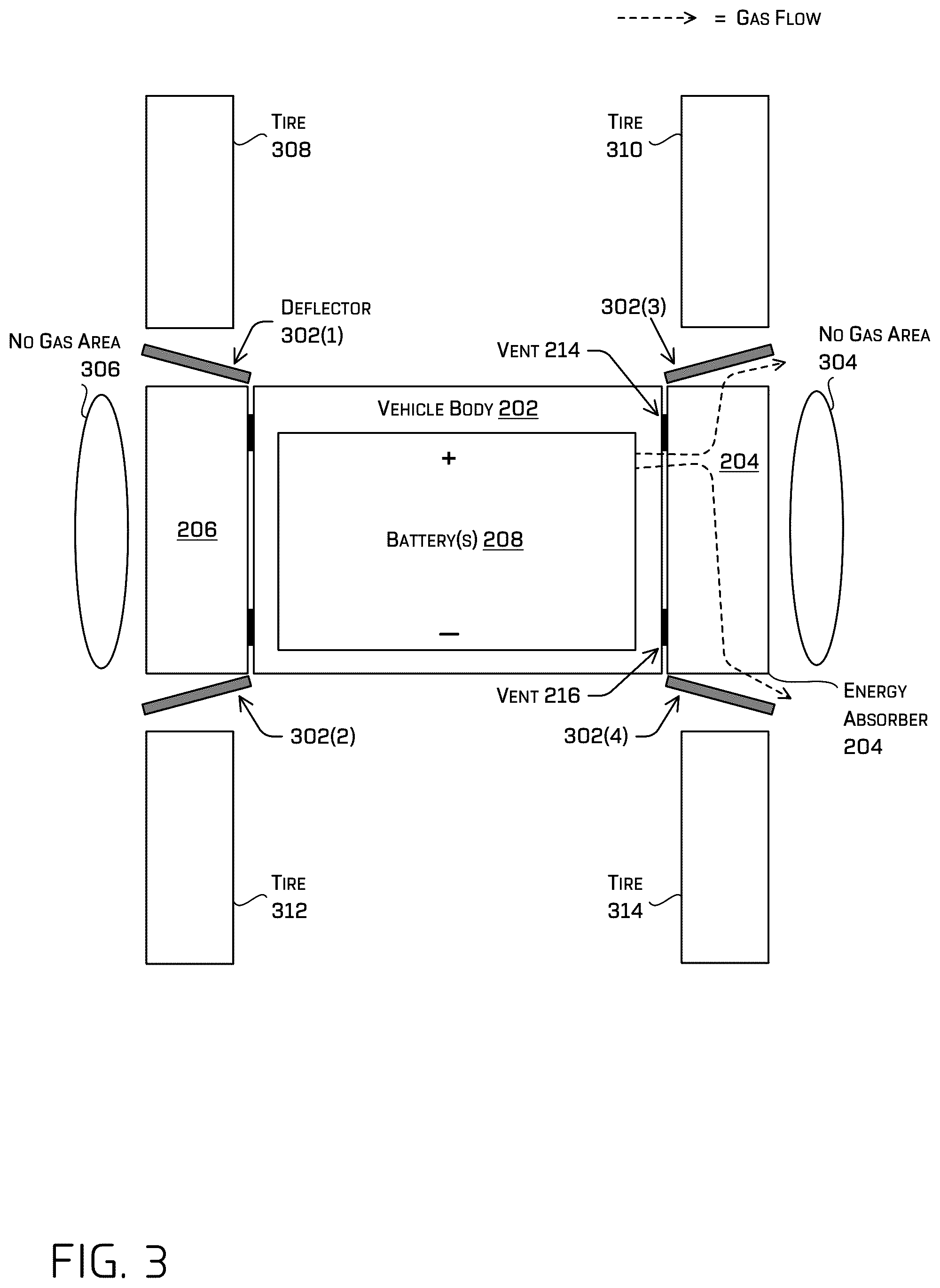 Patent US12351239 Figure 5 – Energy absorbing structure for a battery