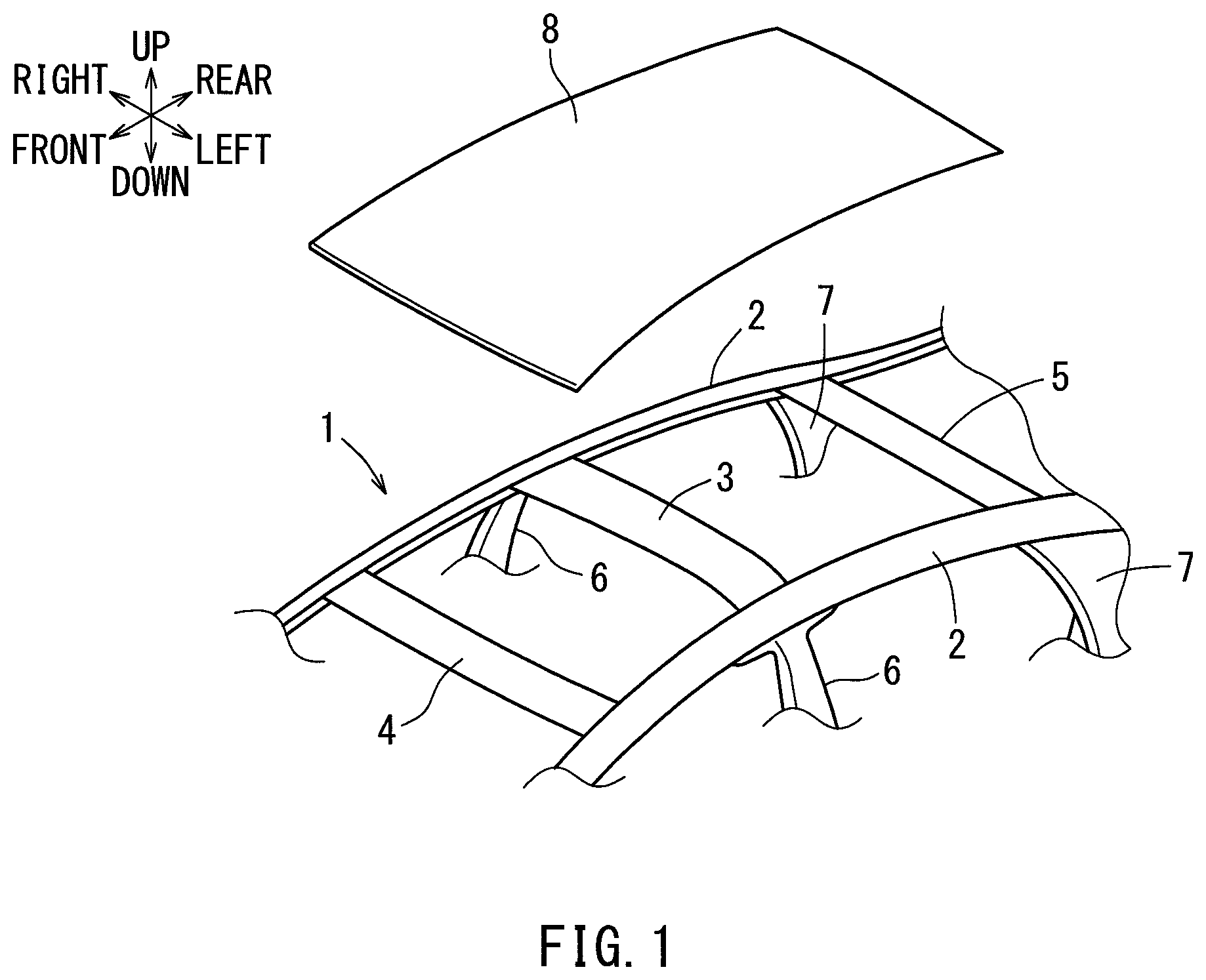 Patent US12351241 Figure 1 – Vehicle strengthening member