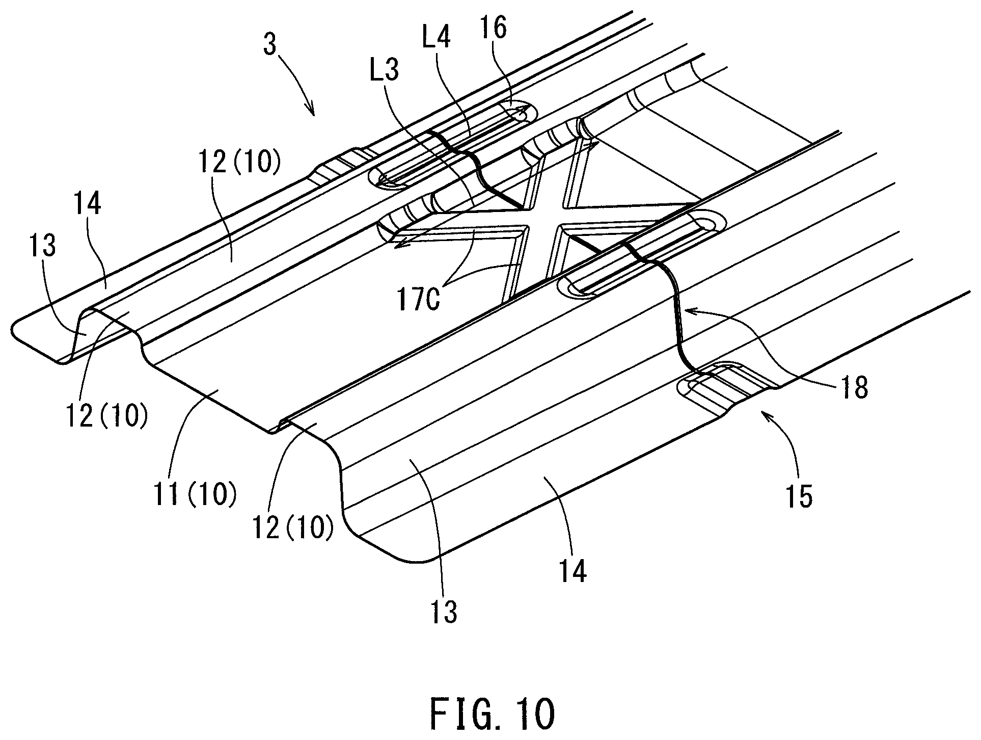 Patent US12351241 Figure 8 – Vehicle strengthening member