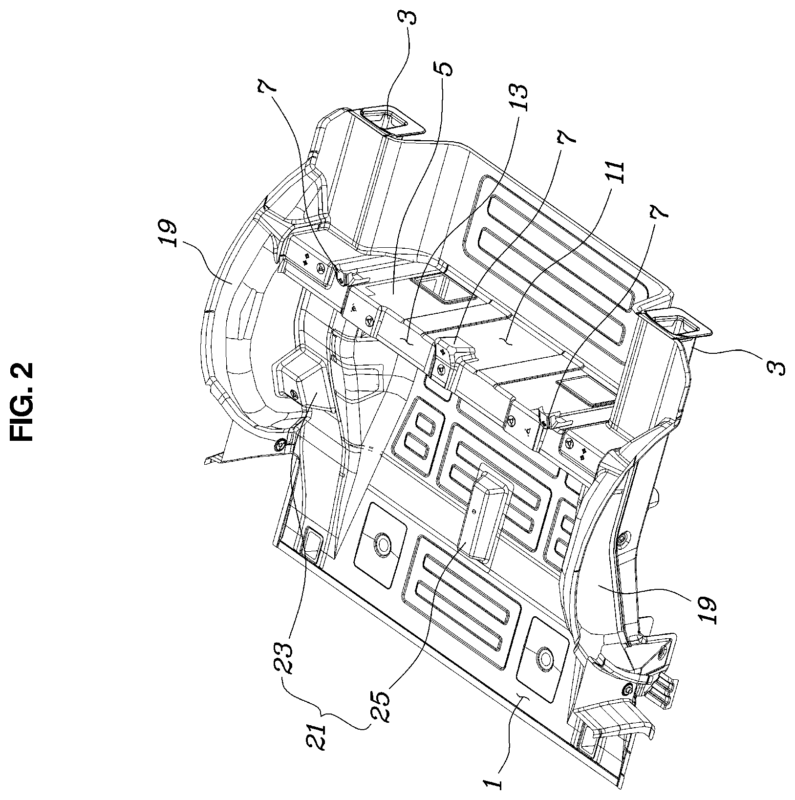 Patent US12351243 Figure 2 – Vehicle body structure