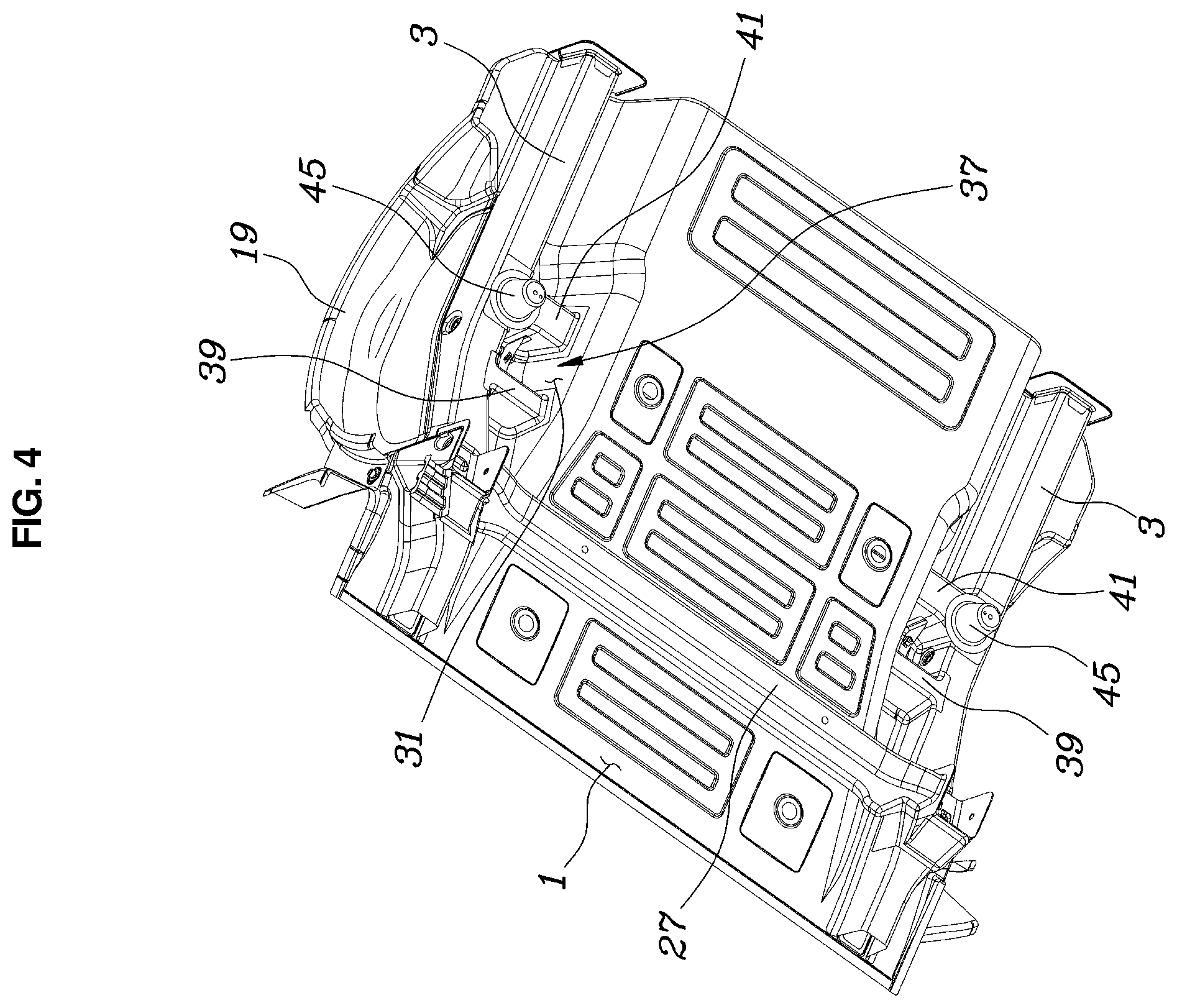 Patent US12351243 Figure 4 – Vehicle body structure