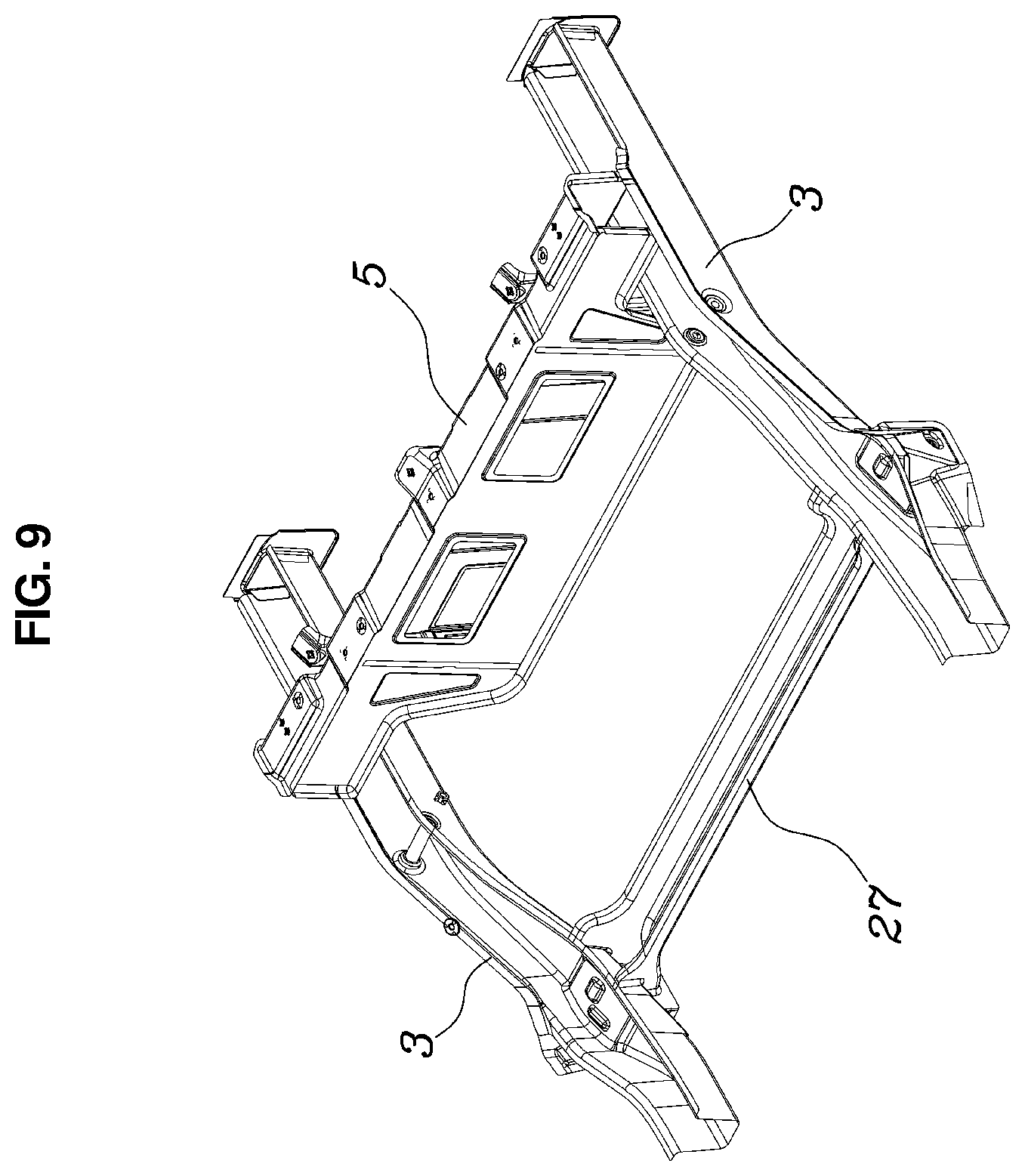 Patent US12351243 Figure 9 – Vehicle body structure
