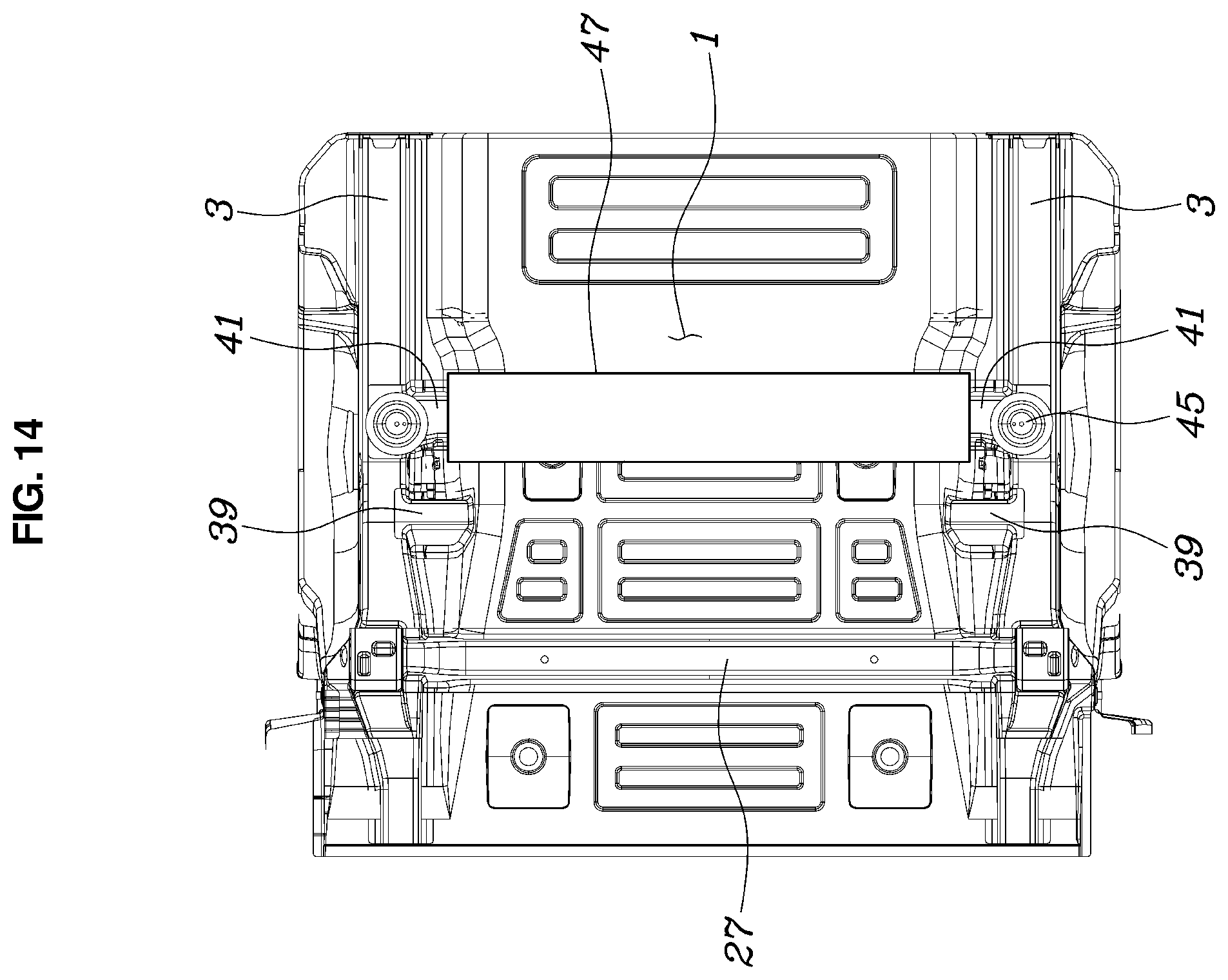 Patent US12351243 Figure 14 – Vehicle body structure