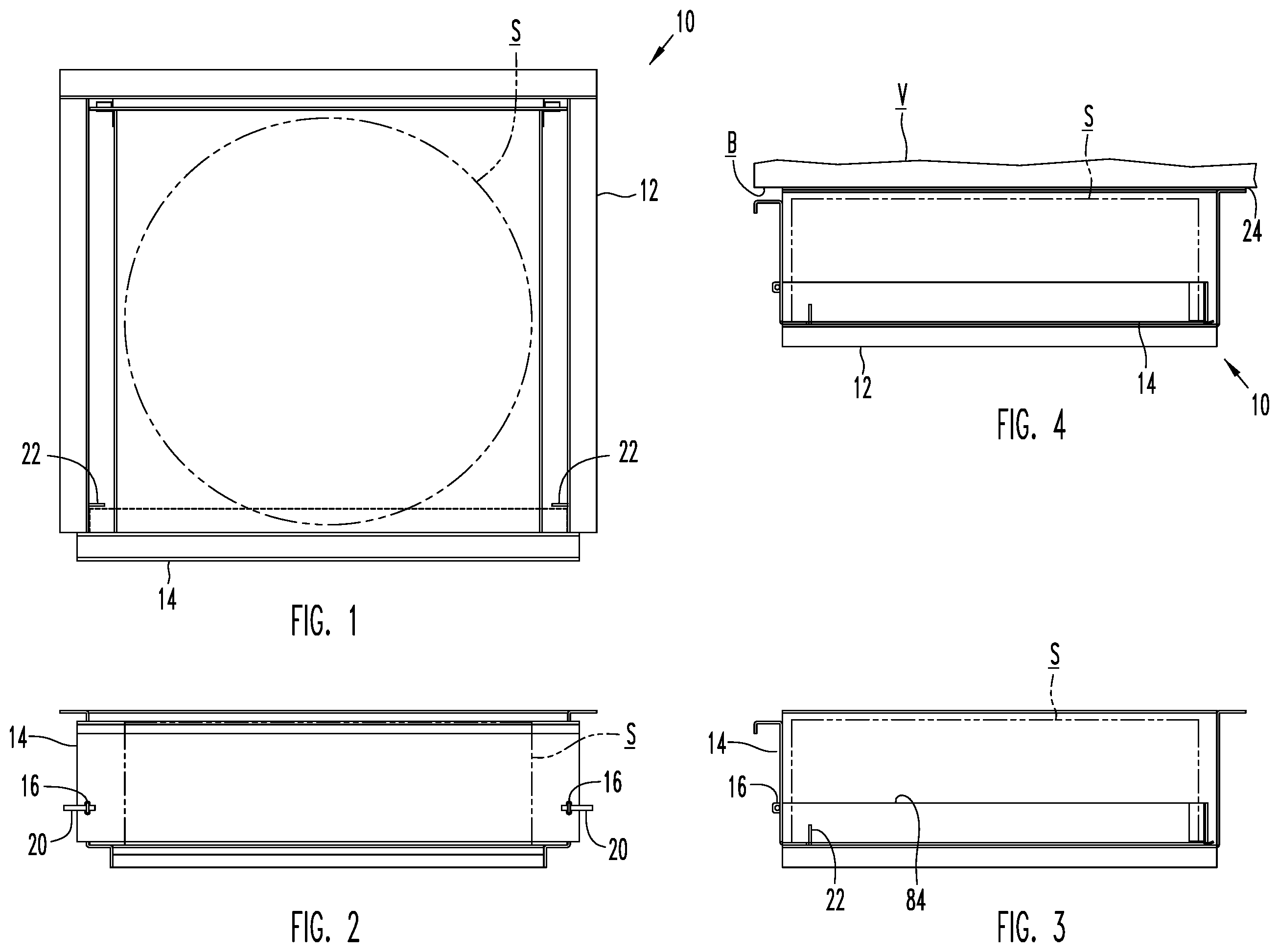 Patent US12351247 Figure 1 – Spare tire storage assembly