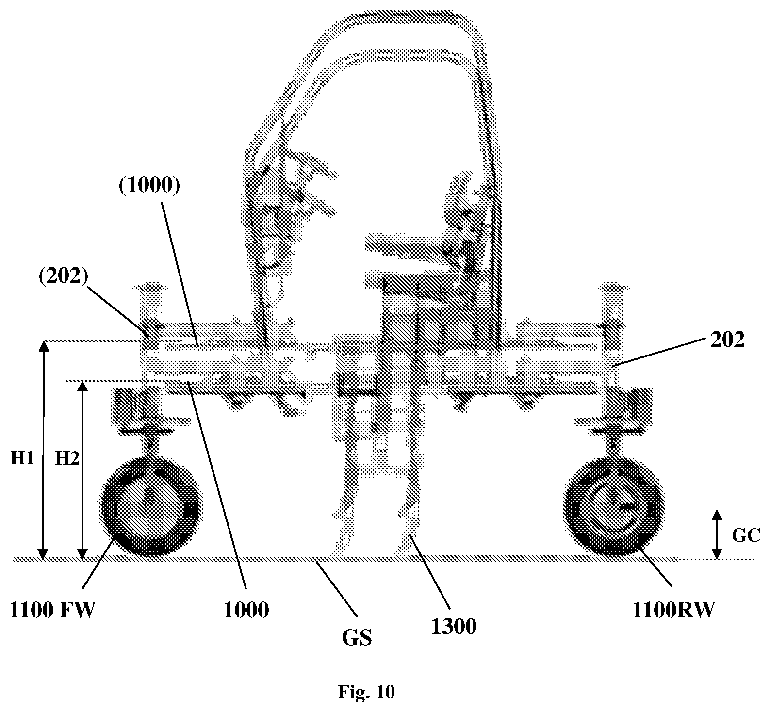 Patent US12351248 Figure 10 – All-terrain utility vehicle and methods thereof