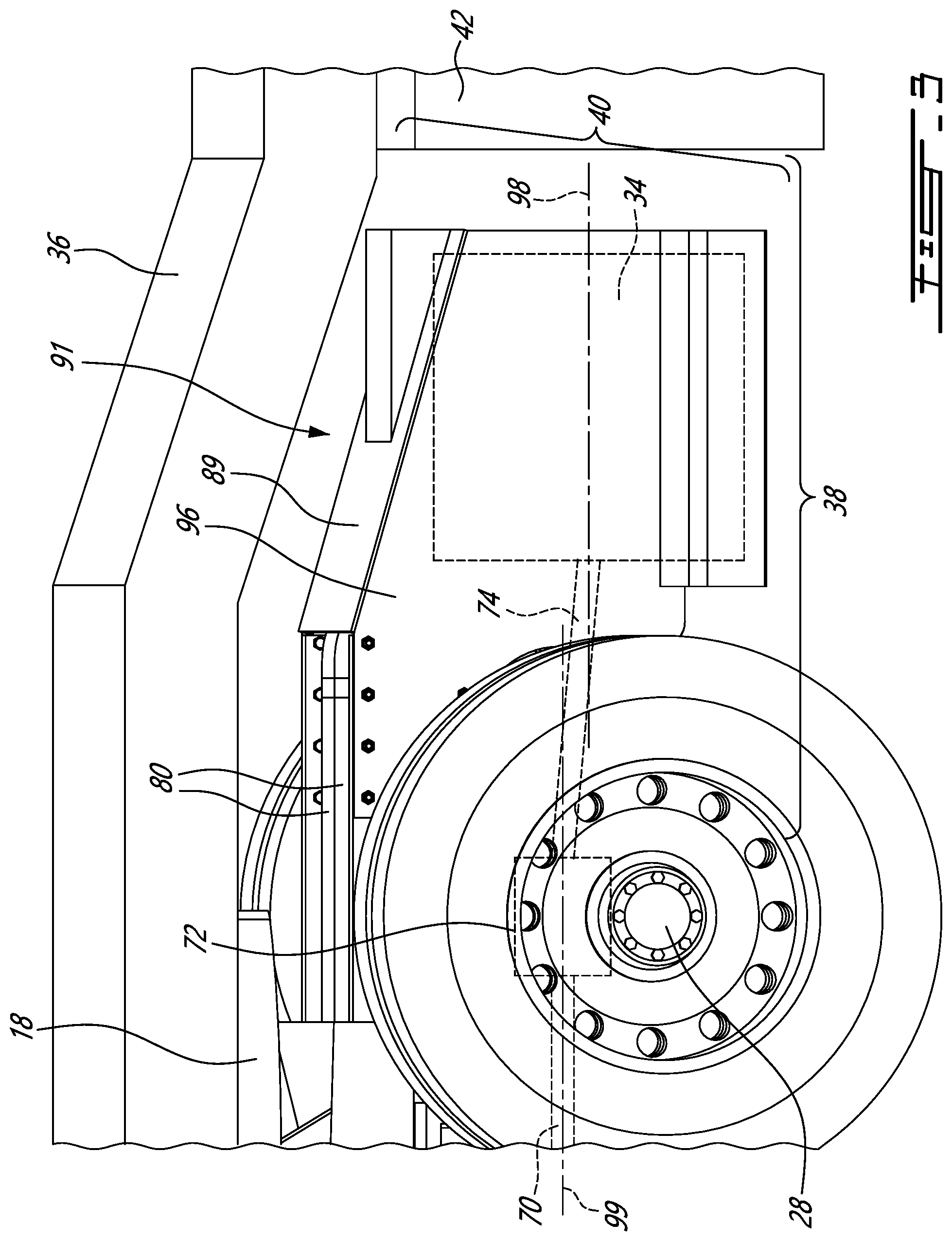 Patent US12351254 Figure 3 – Hybrid tractor truck