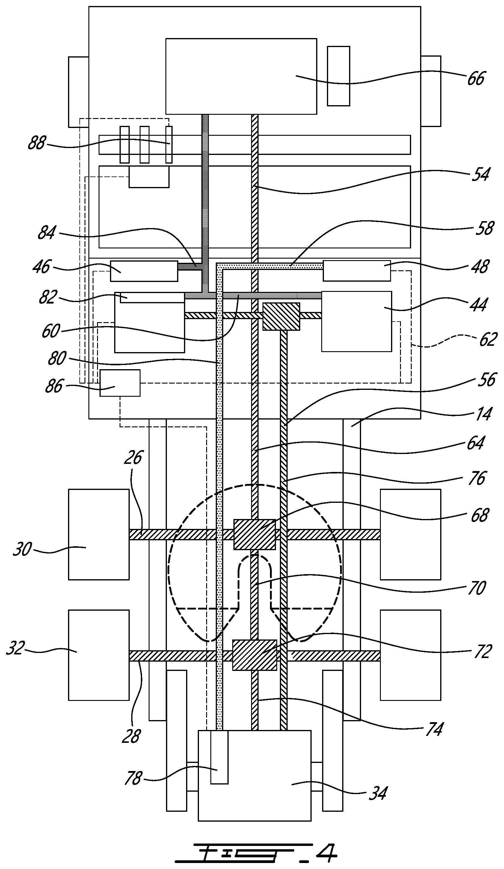 Patent US12351254 Figure 4 – Hybrid tractor truck