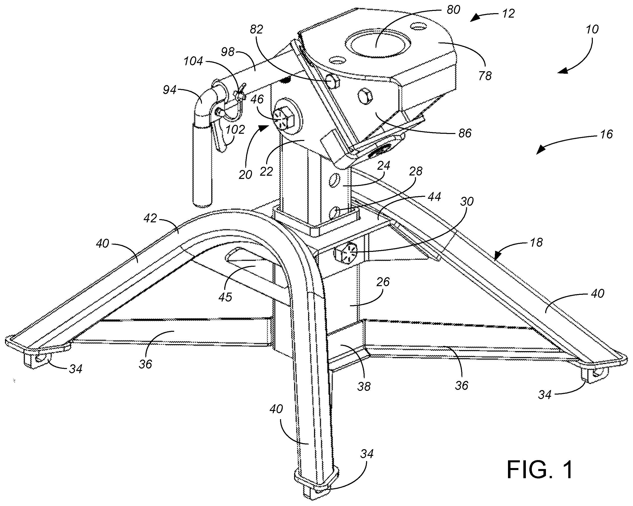 Patent US12351255 — Fifth wheel hitch — Figure 1