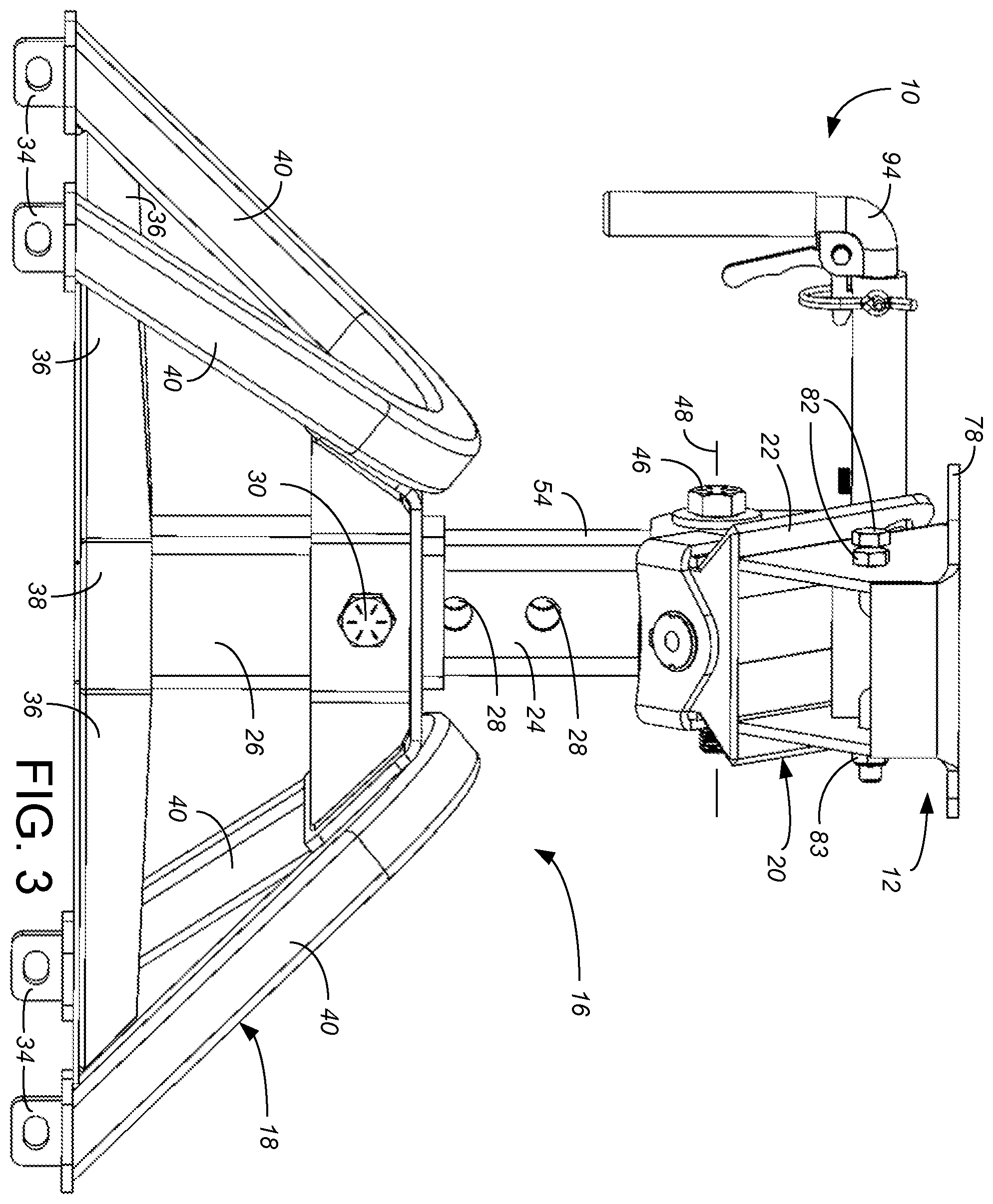 Patent US12351255 Figure 3 – Fifth wheel hitch