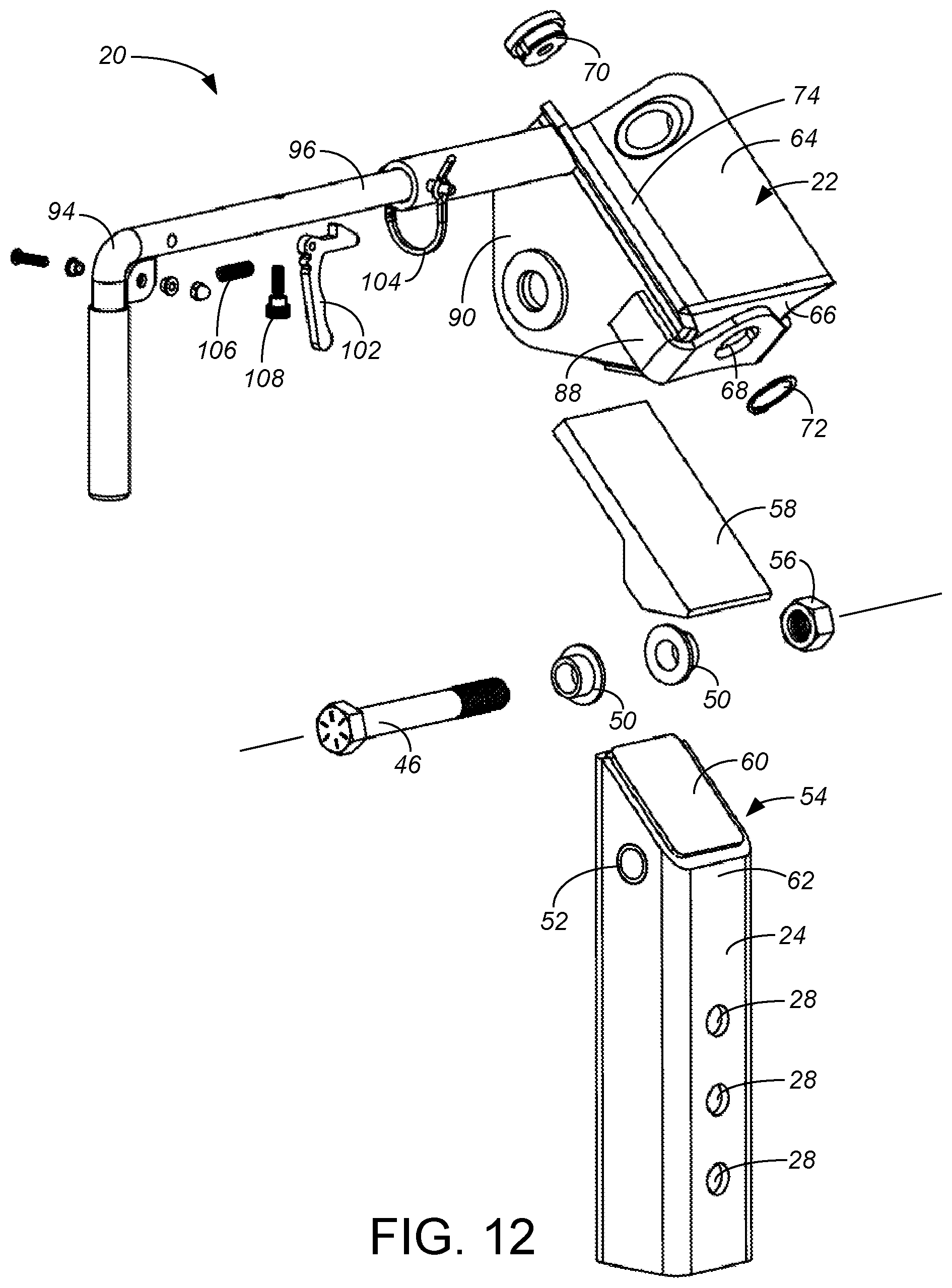 Patent US12351255 Figure 9 – Fifth wheel hitch
