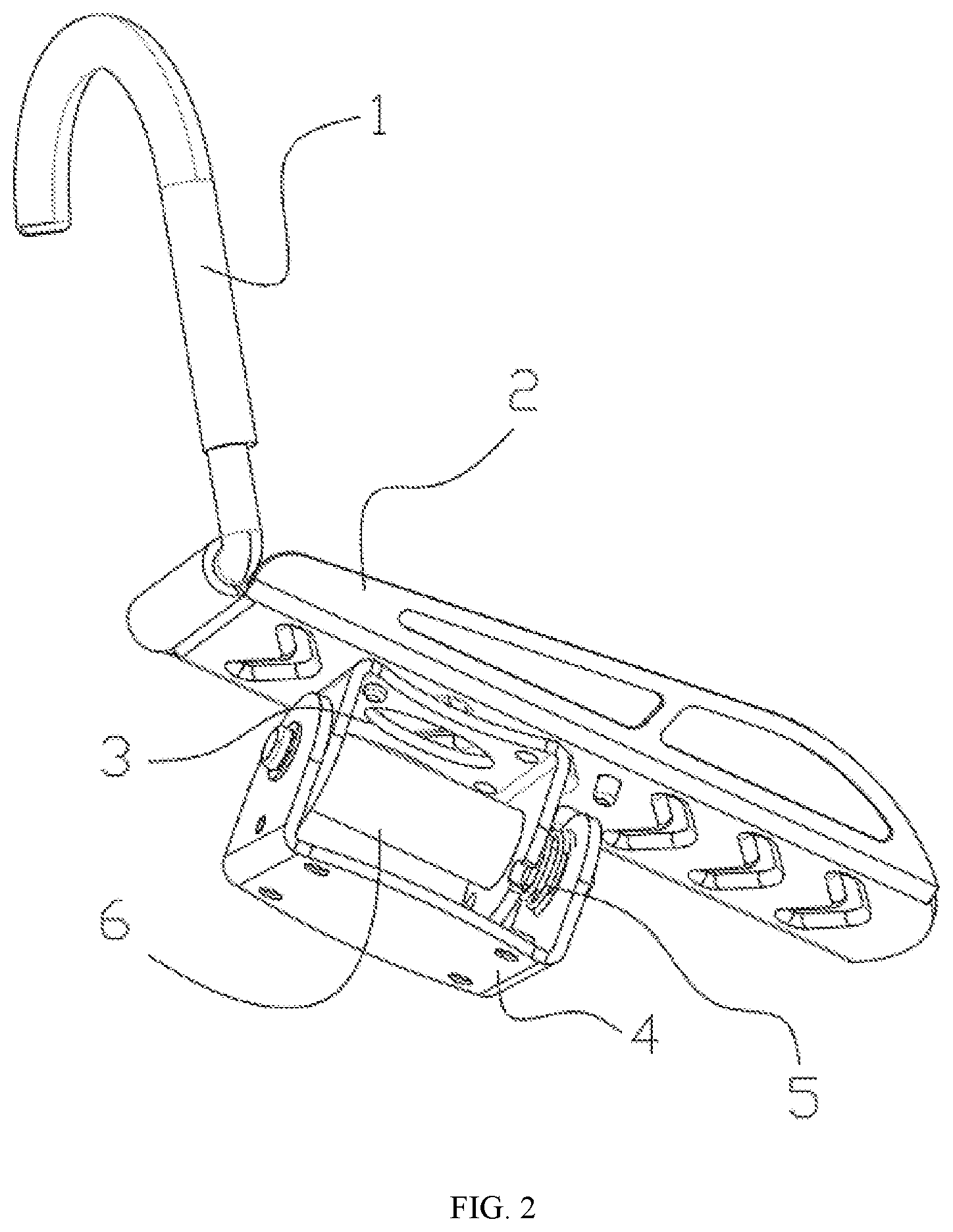 Patent US12351260 Figure 2 – Bilaterally positionable and rotatable bicycle rack