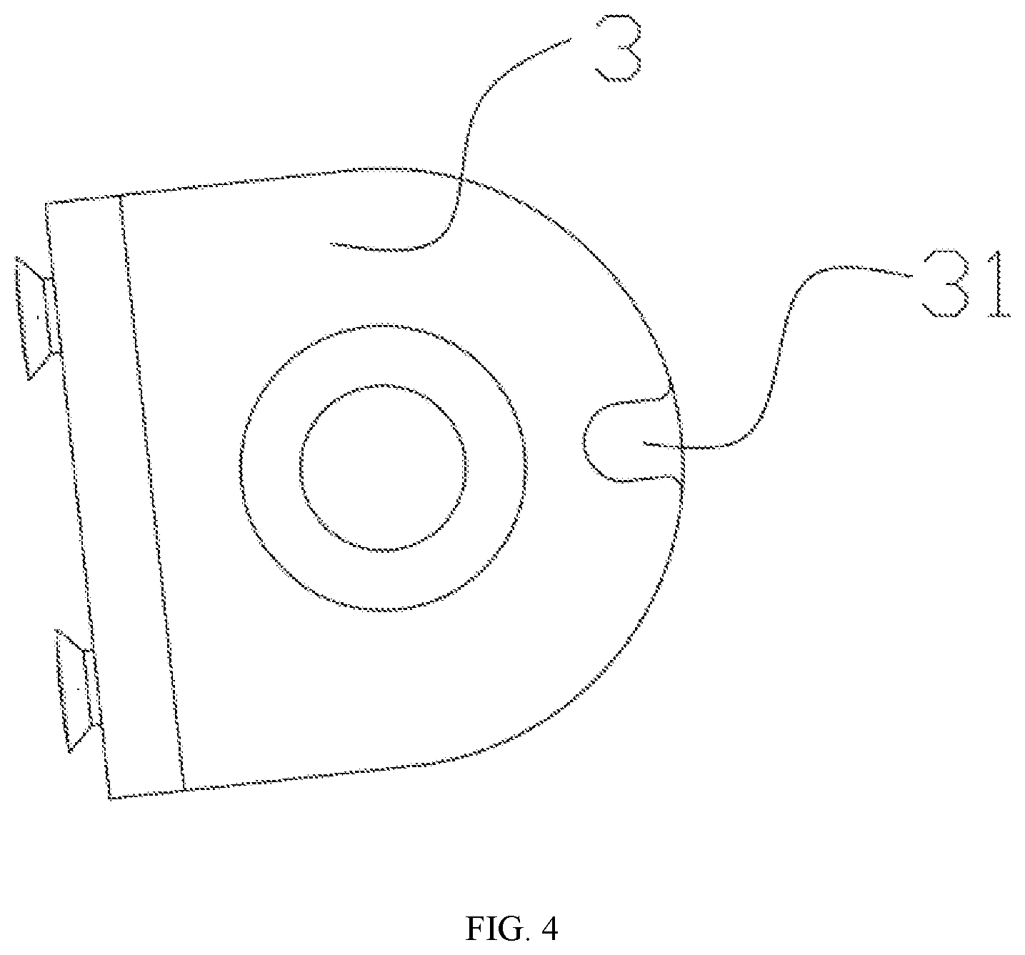 Patent US12351260 Figure 4 – Bilaterally positionable and rotatable bicycle rack