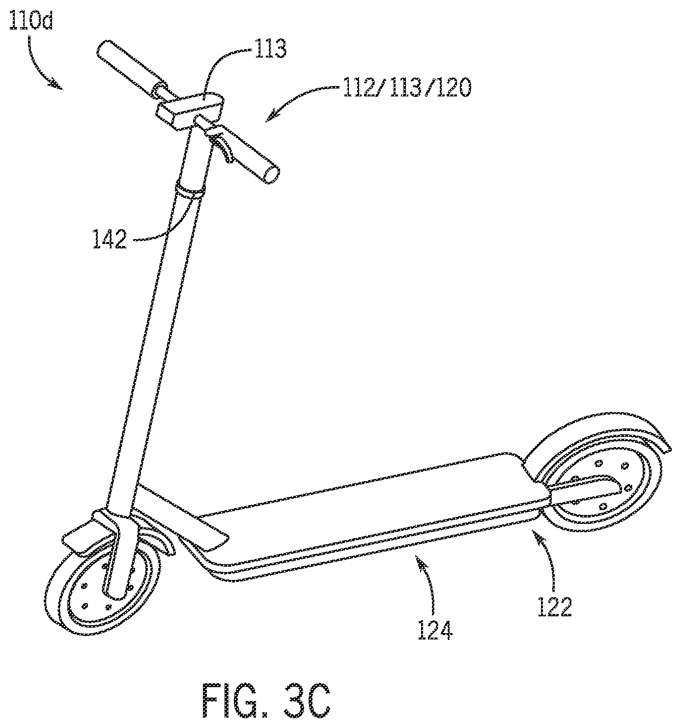 Patent US12351262 Figure 5 – Micromobility transit vehicle cable lock assembly systems and methods