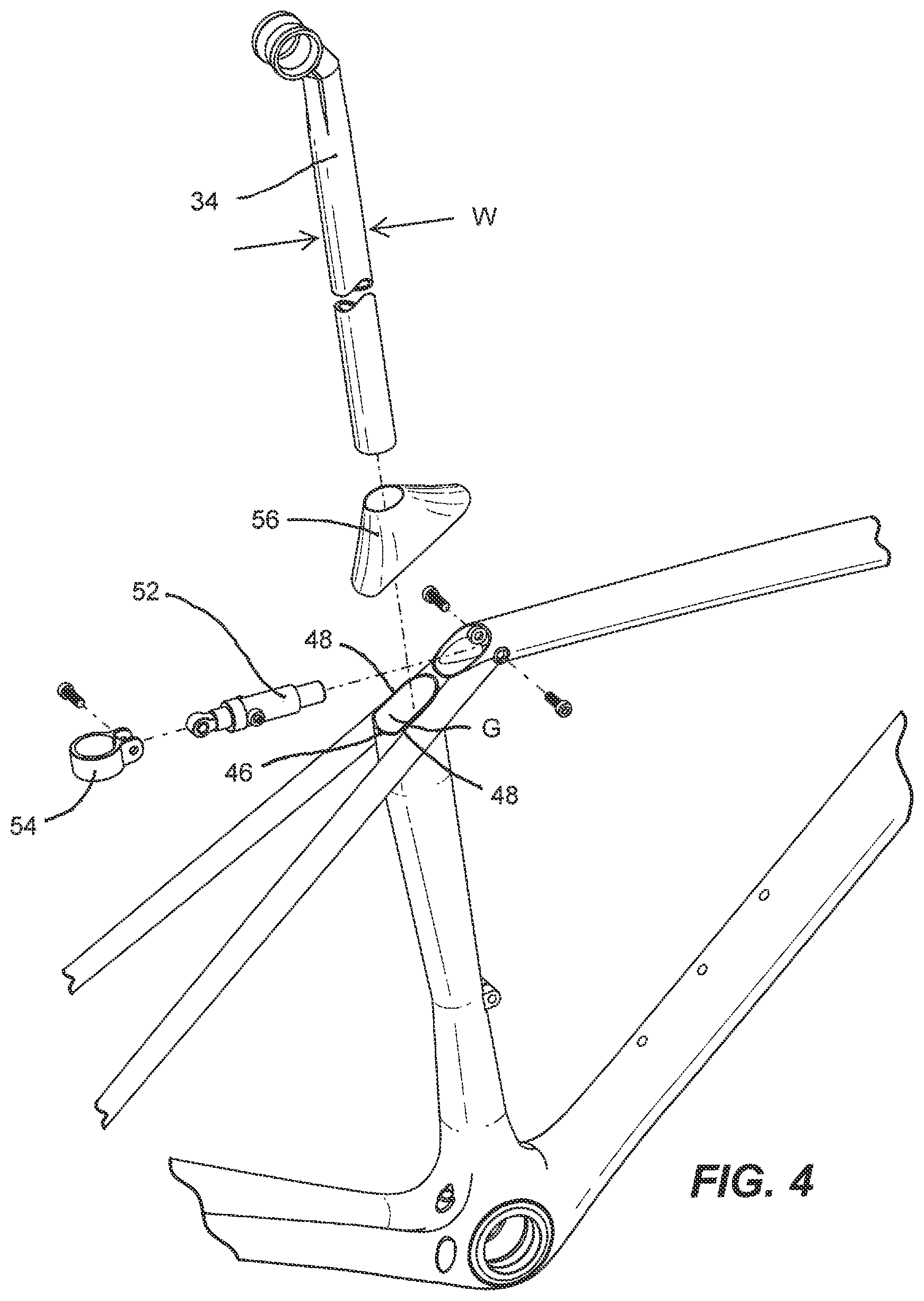 Patent US12351263 Figure 3 – Bicycle with compliant seat post interface