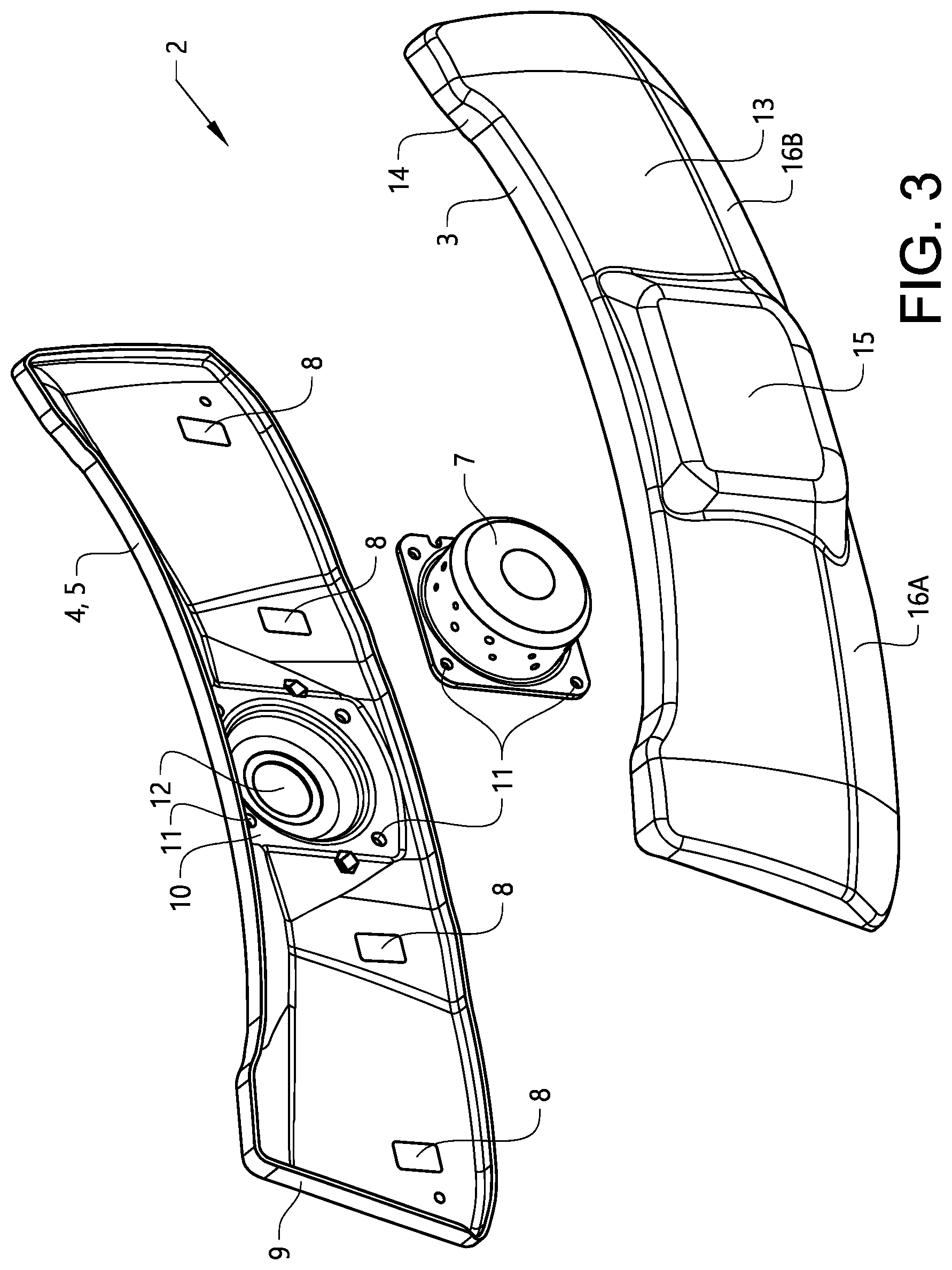 Patent US12351265 Figure 3 – Airbag system for a powered saddle-ride type vehicle and a powered saddle-ride type vehicle provided with such system