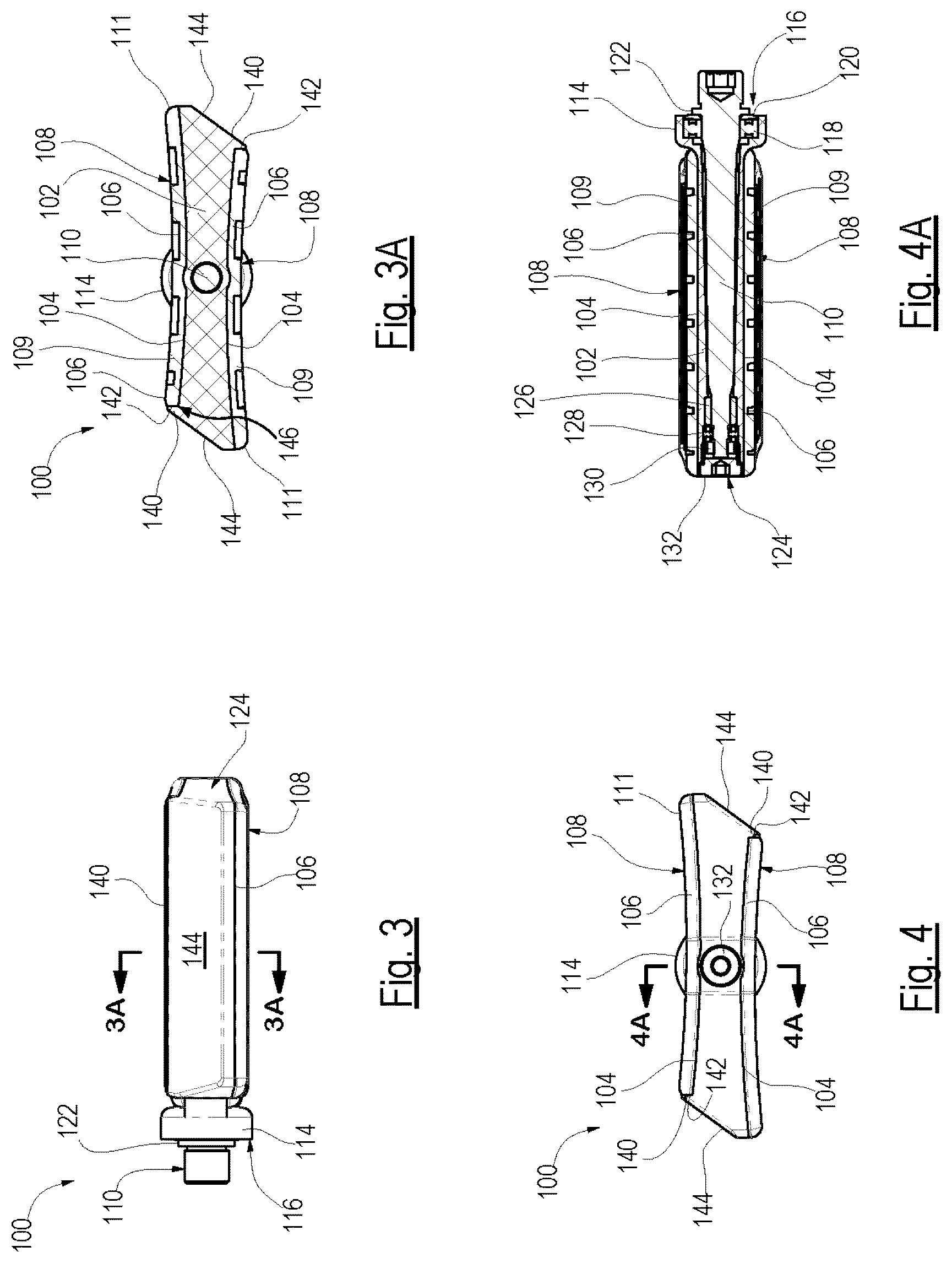 Patent US12351269 Figure 2 – Bicycle pedal with elastomeric surface