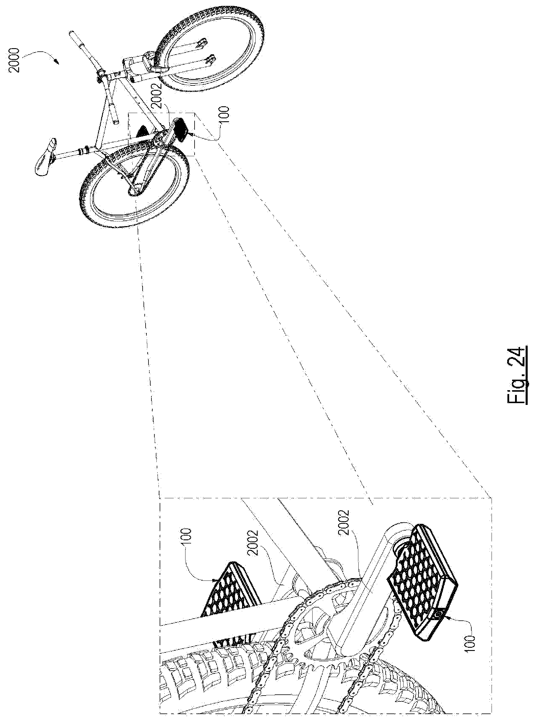 Patent US12351269 Figure 13 – Bicycle pedal with elastomeric surface