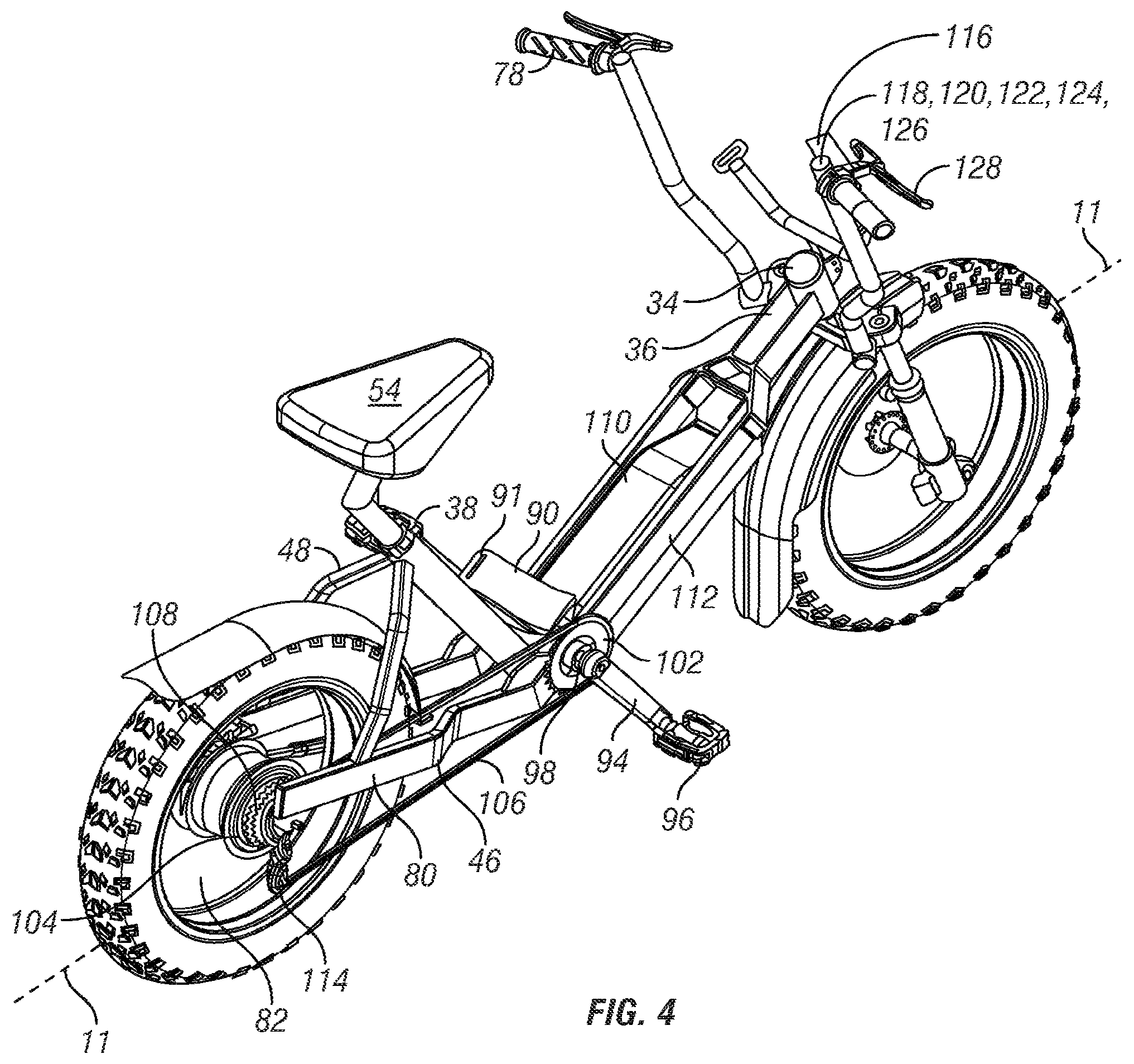 Patent US12351270 Figure 3 – Riding bag transport cart/cycle