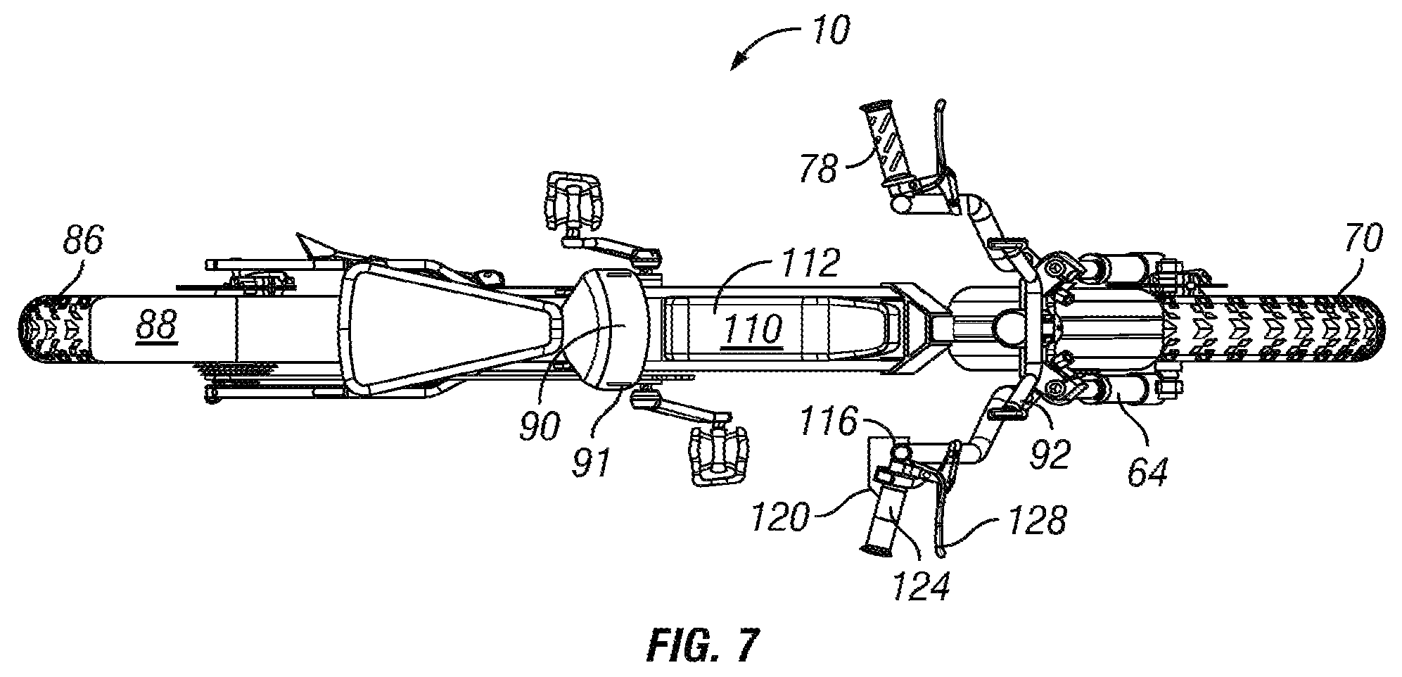 Patent US12351270 Figure 6 – Riding bag transport cart/cycle