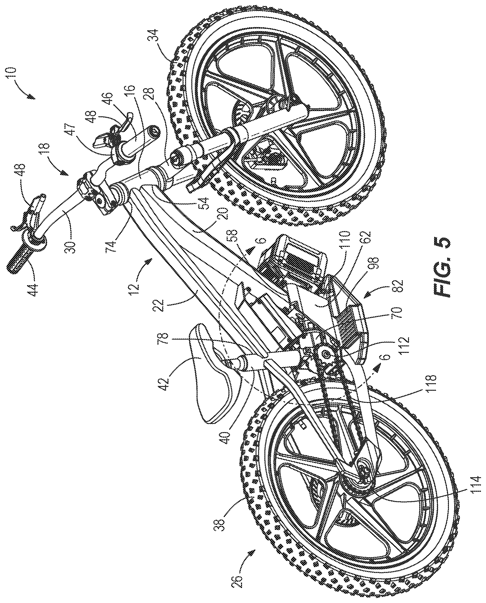 Patent US12351271 Figure 5 – Bike frame having a drive module enclosure