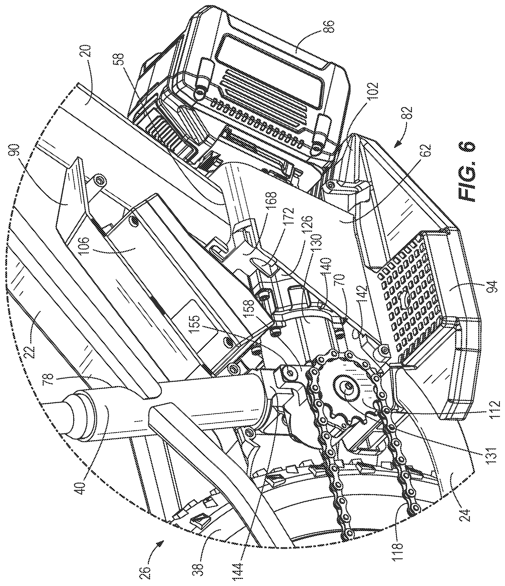 Patent US12351271 Figure 6 – Bike frame having a drive module enclosure