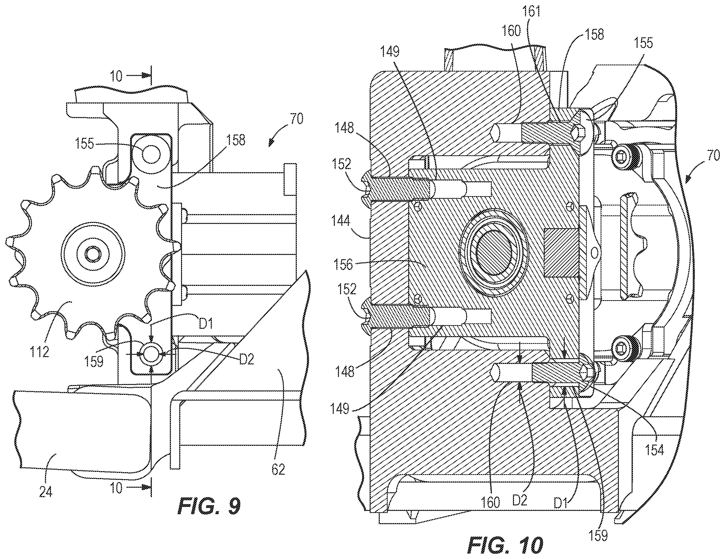 Patent US12351271 Figure 9 – Bike frame having a drive module enclosure