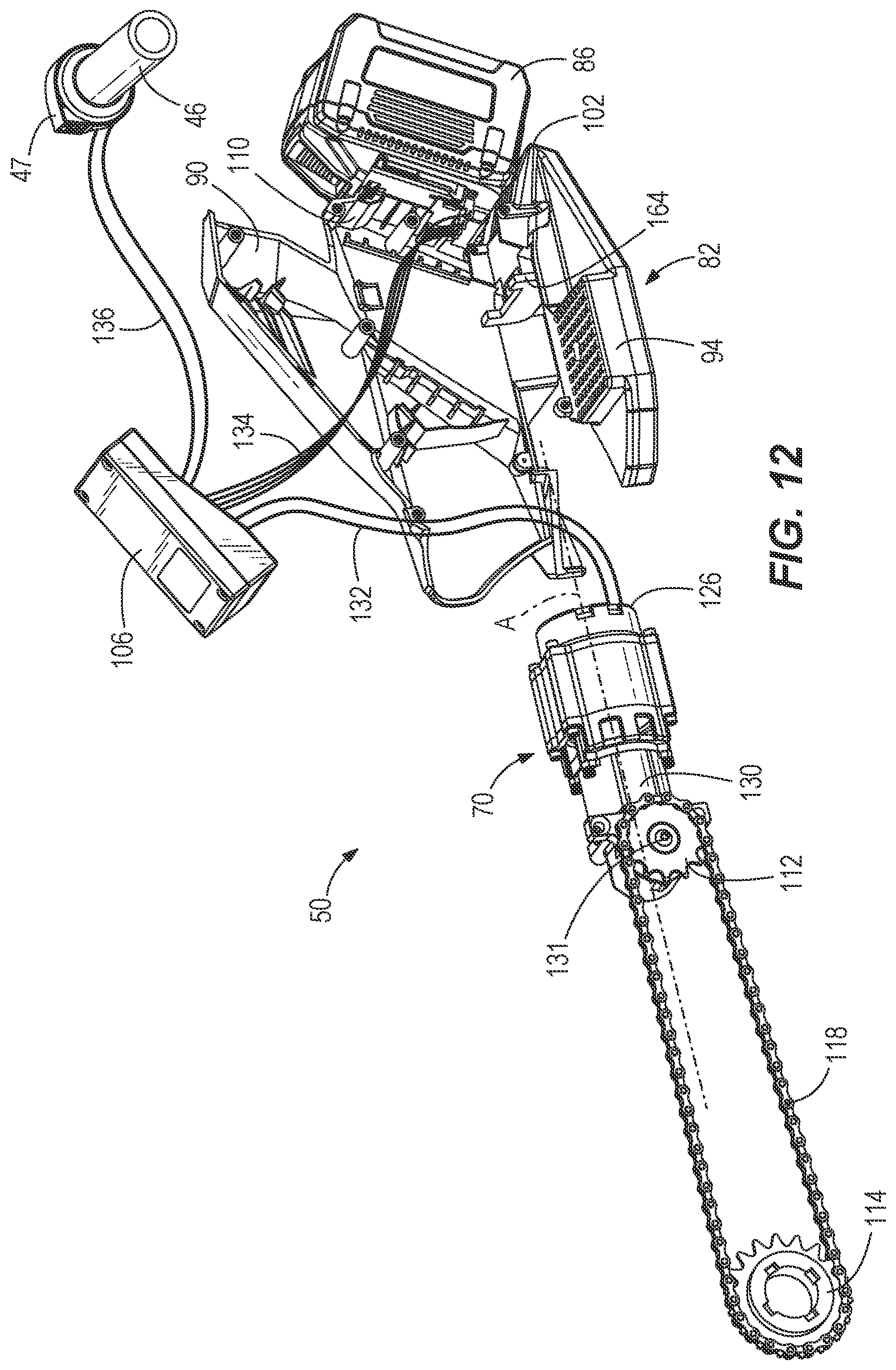 Patent US12351271 Figure 11 – Bike frame having a drive module enclosure