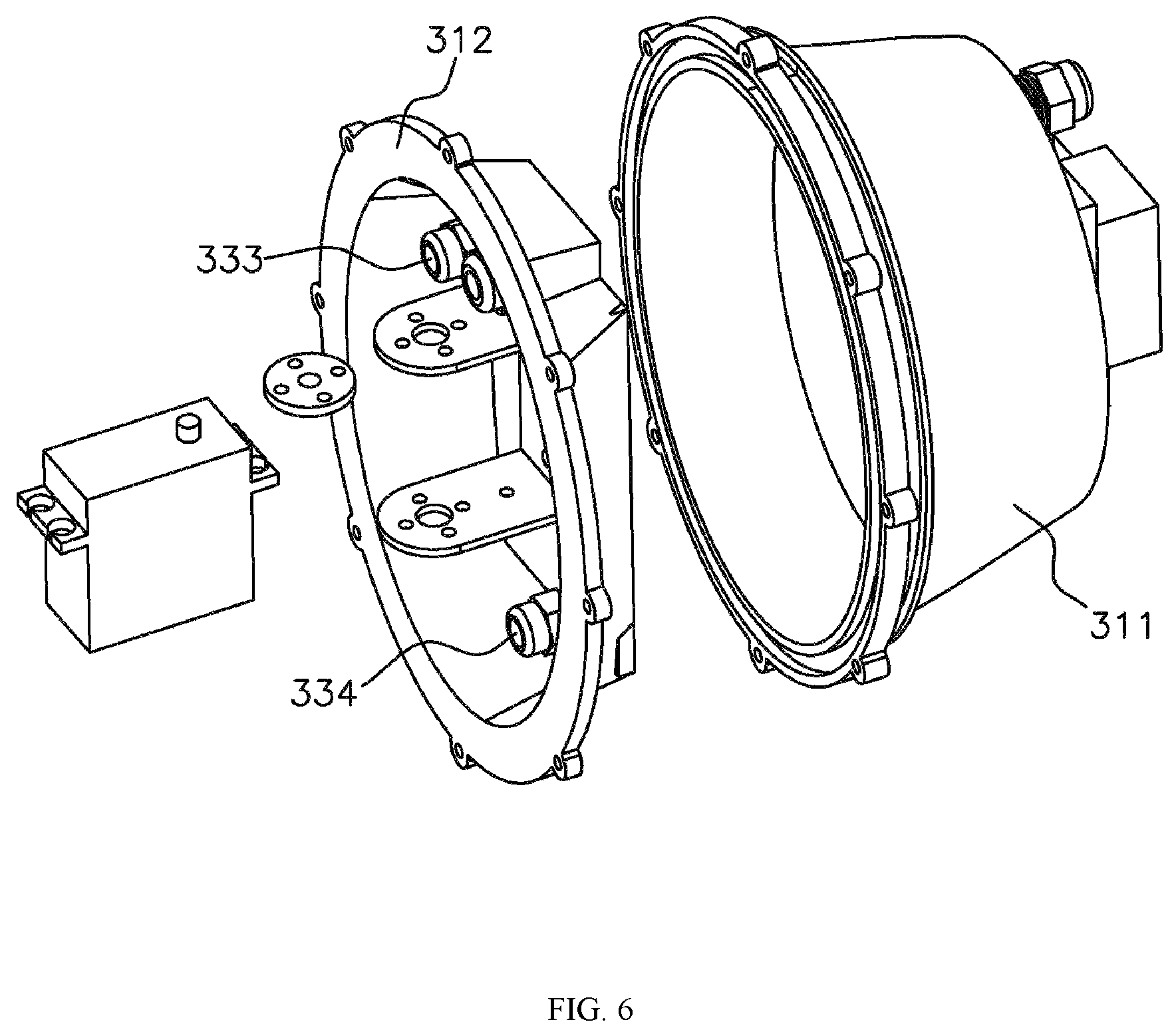 Patent US12351285 Figure 6 – Attitude adjustment apparatus for self-propelled bio-inspired robotic fish
