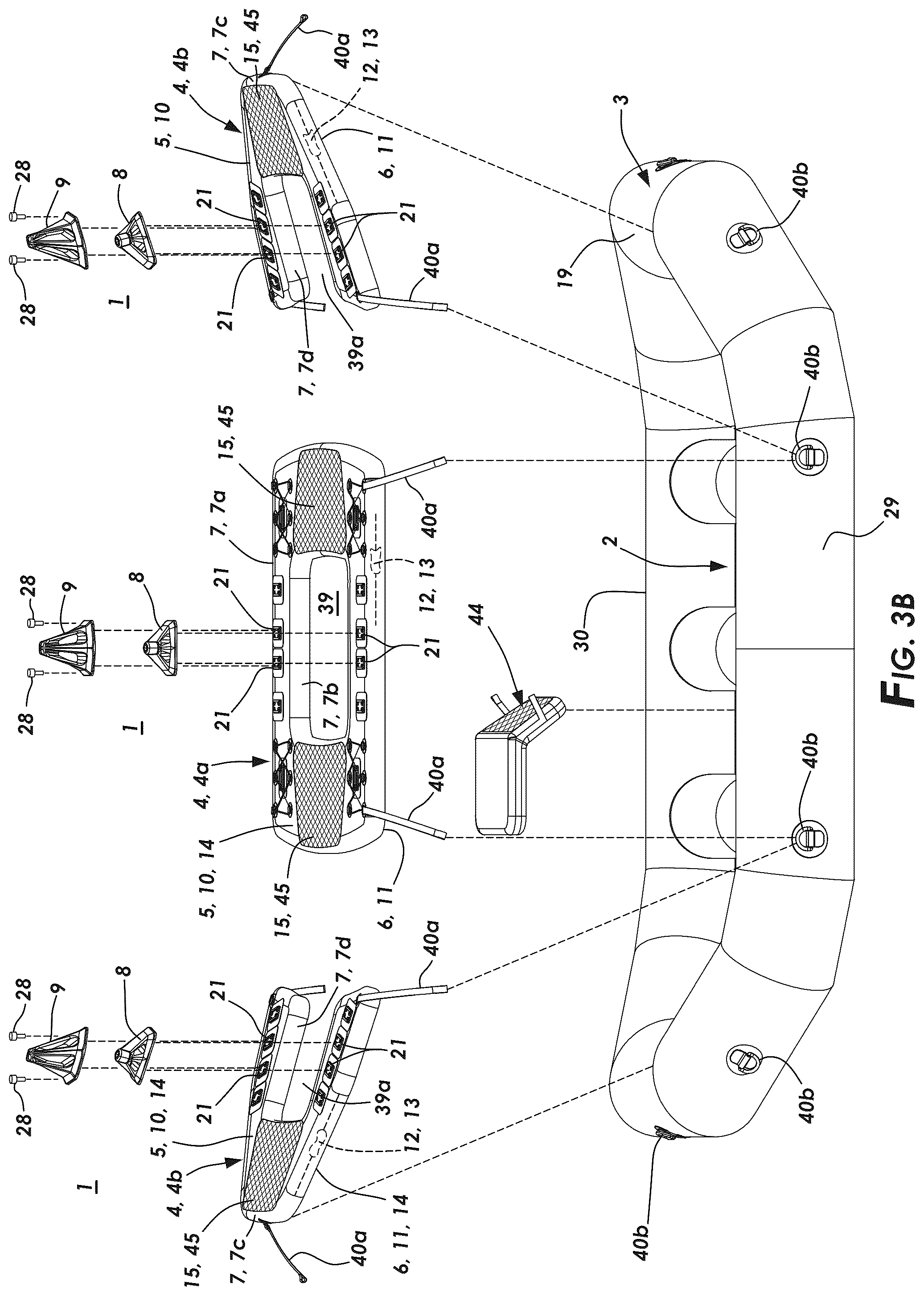 Patent US12351286 Figure 6 – Inflatable oar frame for a watercraft