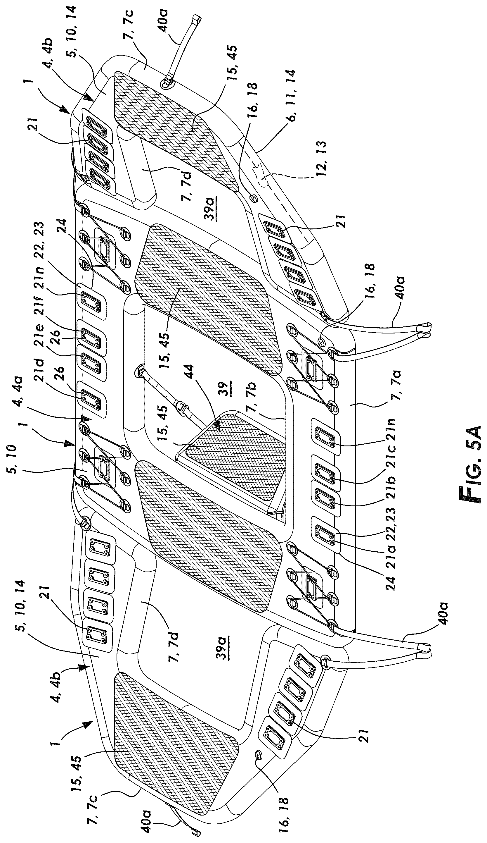 Patent US12351286 Figure 11 – Inflatable oar frame for a watercraft